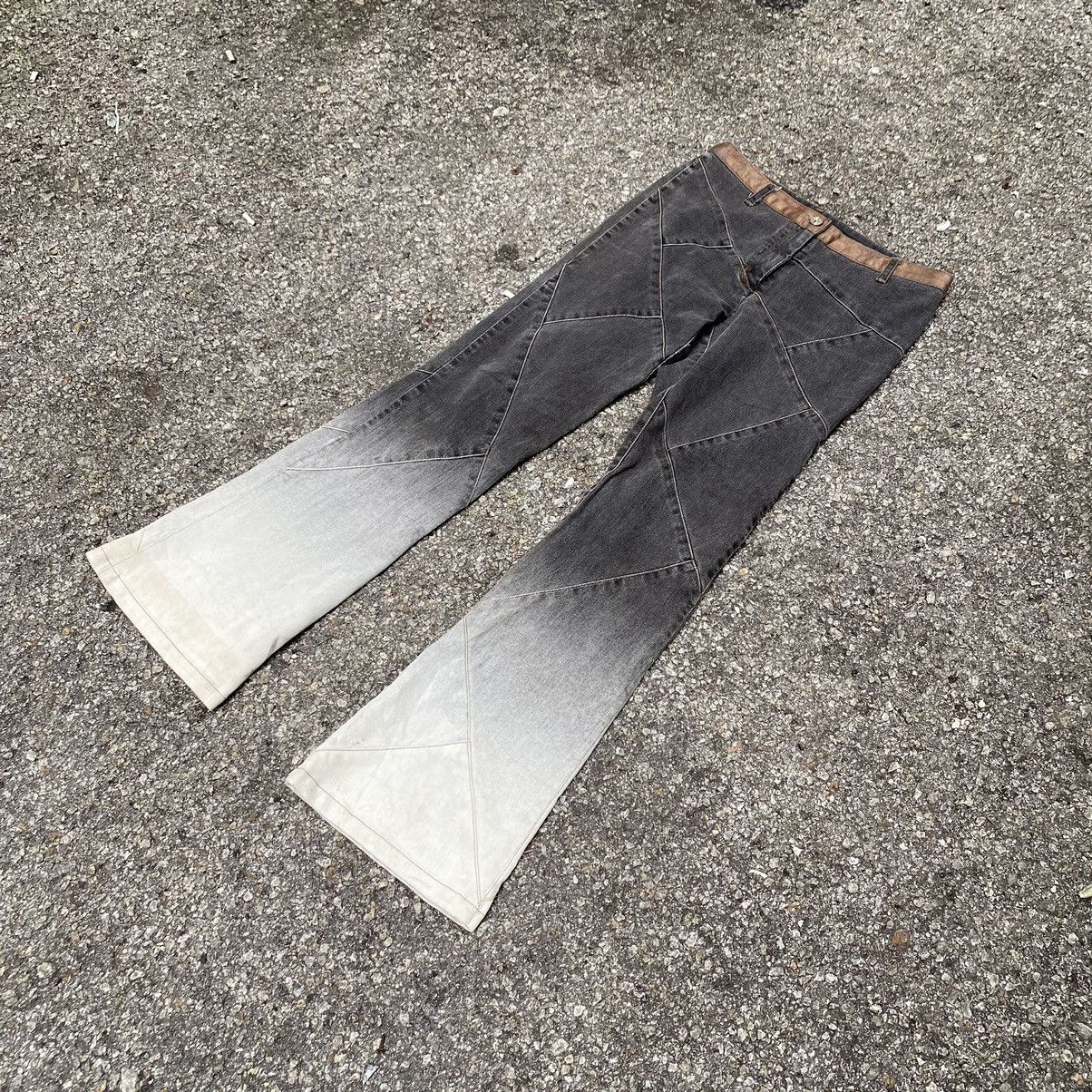 If Six Was Nine Flared Jeans Patchwork by Ecole de Paris Boot Cut Pants Size 28" / US 6 / IT 42 - 3 Thumbnail