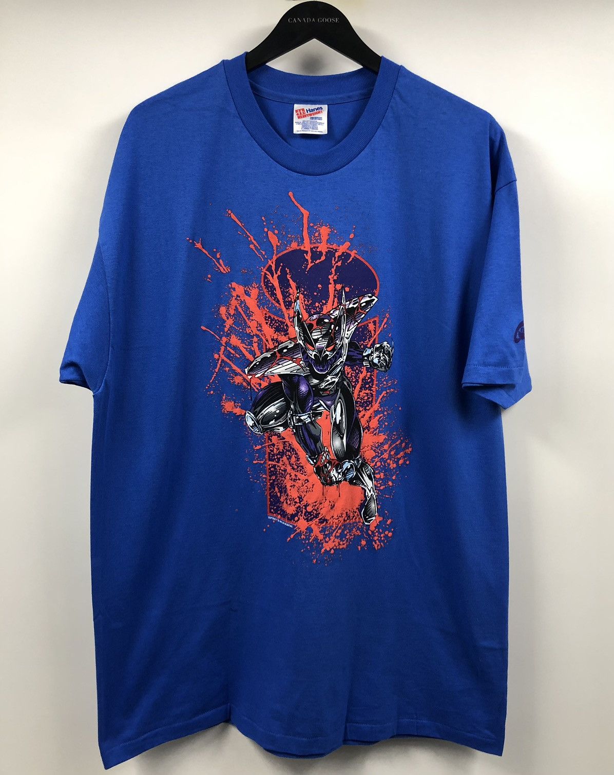Hanes Shadowhawk Image Comic Character Blue Vintage 1993 T-Shirt Size US XL / EU 56 / 4 - 8 Thumbnail