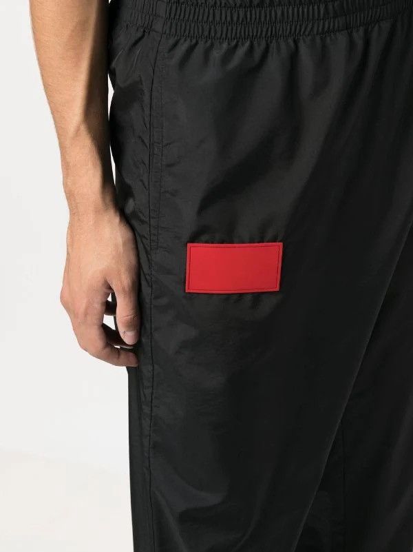 424 !DS! FW22 424 On Fairfax Logo Patched Black Track Pants Size US 36 / EU 52 - 8 Thumbnail