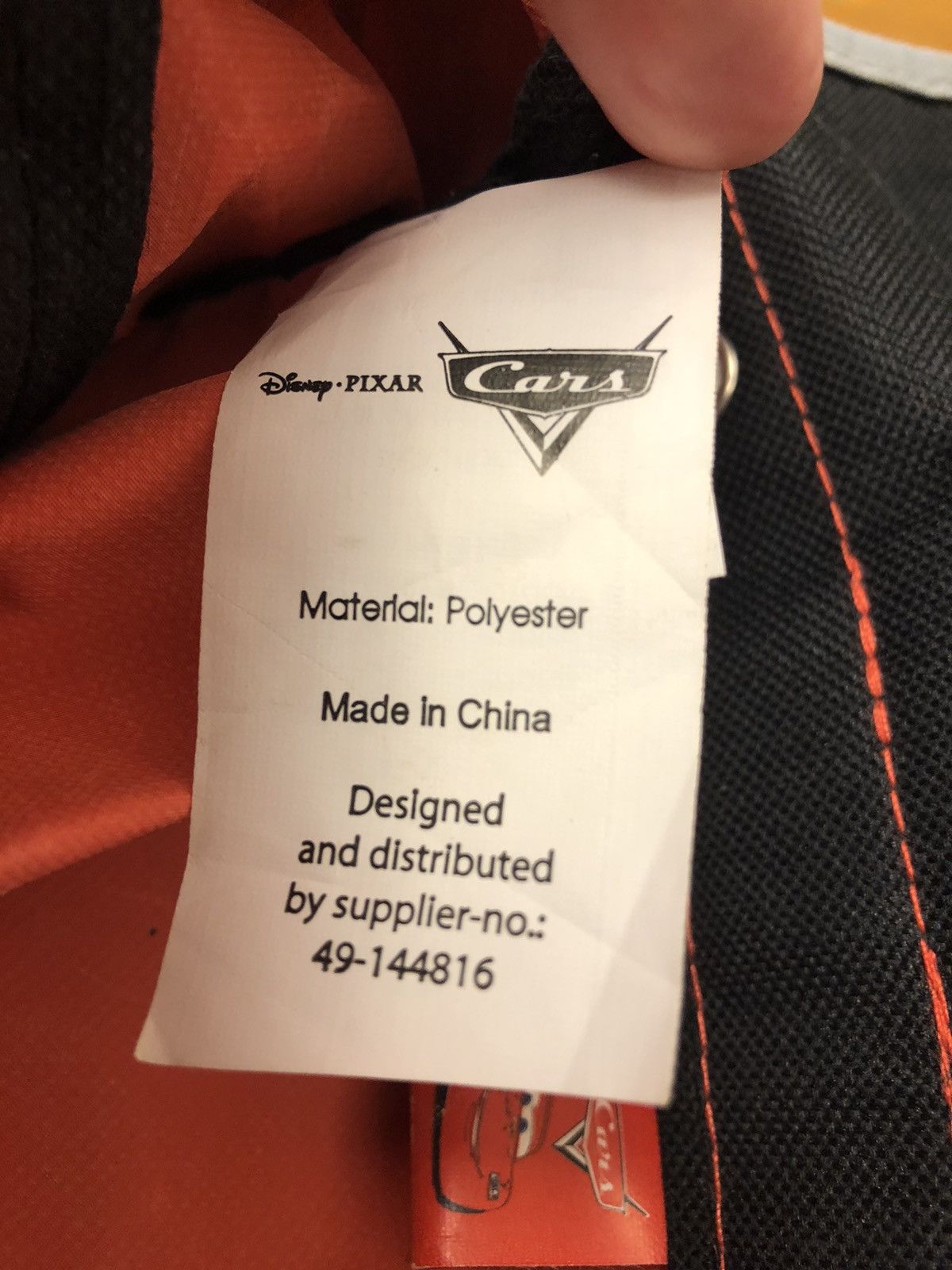 Disney CARS MOVIE RARE DISNEY PIXAR VINTAGE OFFICIAL BACKPACK BAG Size ONE SIZE - 8 Thumbnail