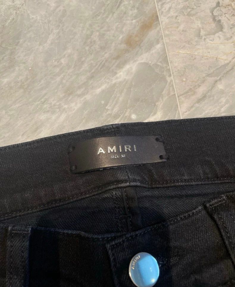 Amiri Amiri colorful patchwork black jeans Size US 30 / EU 46 - 2 Thumbnail