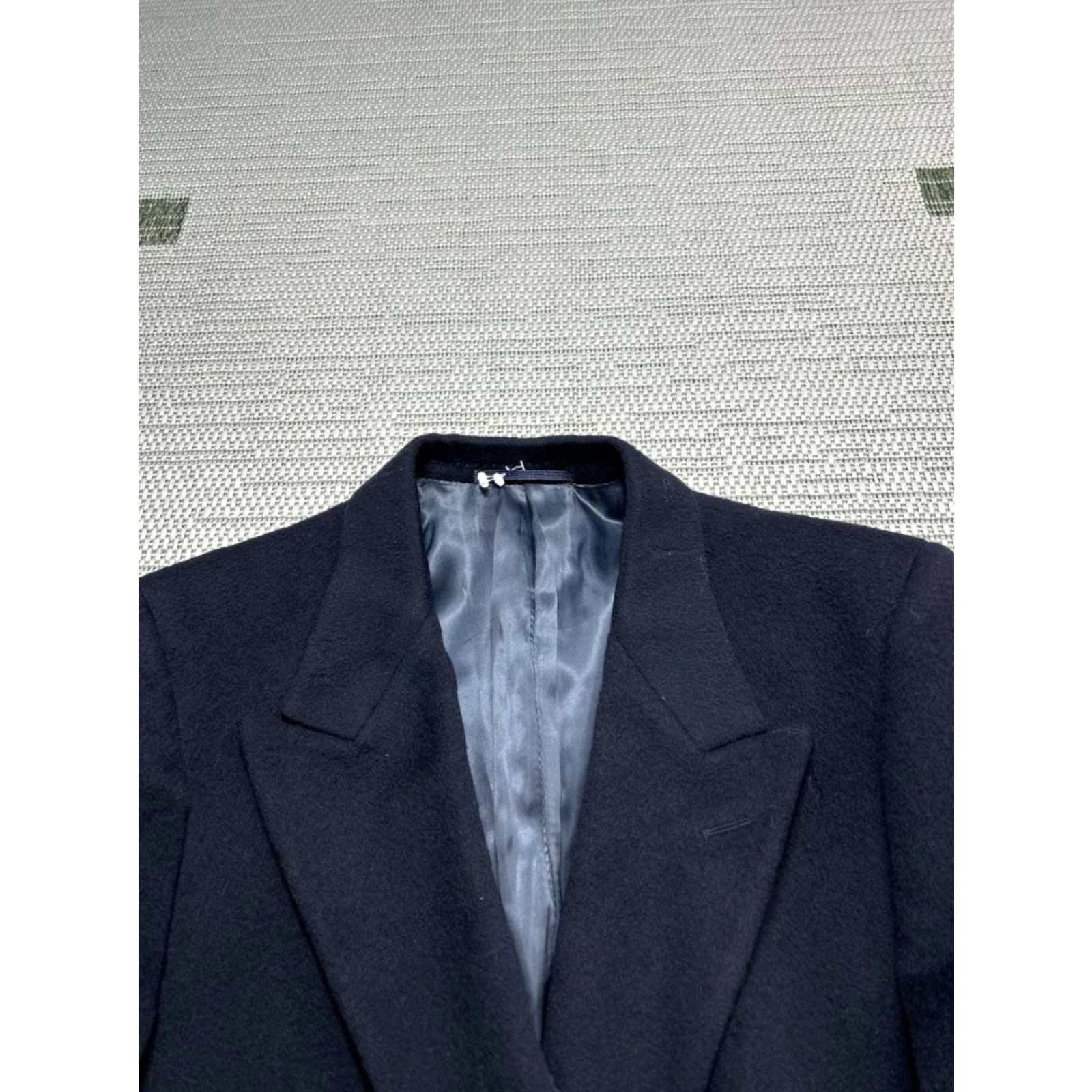 Vintage Vtg Principe By Marzotto Overcoat Mens 38 Blue Wool Coat Long Wool Mens Size US XXS / EU 40 - 2 Thumbnail