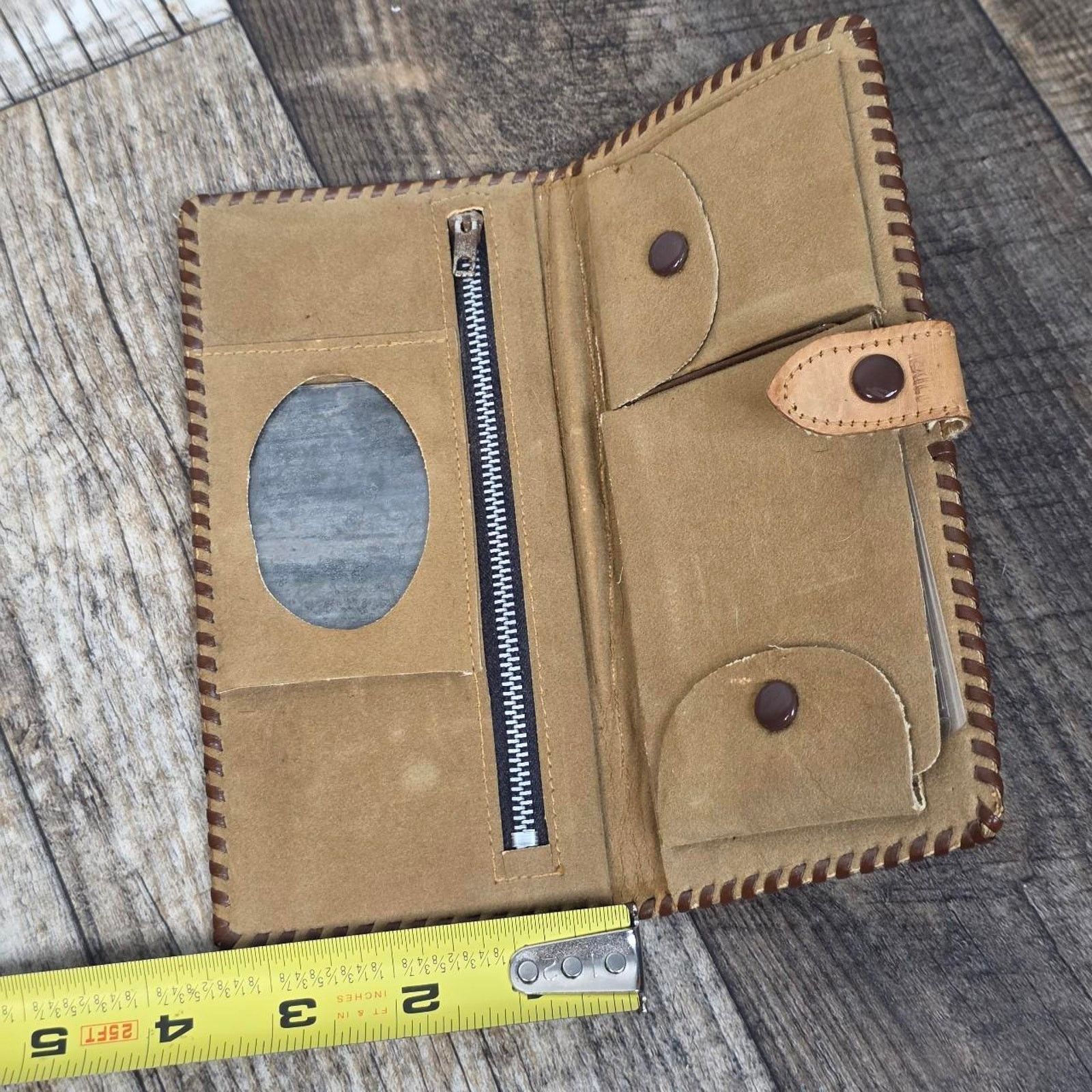 Vintage Vintage Hand Tooled Leather Western Wallet Film & Prop Size ONE SIZE - 6 Thumbnail