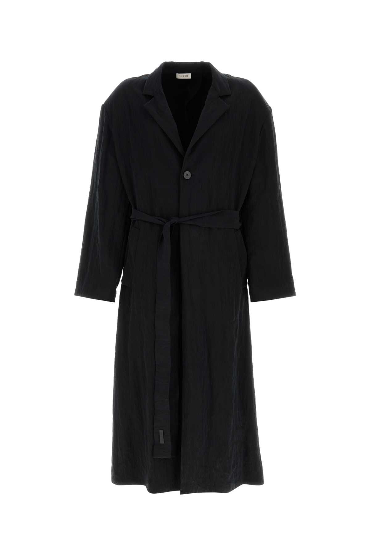 Fear of God Black Lyocell Blend Trench Coat Size US M / EU 48-50 / 2 - 1 Thumbnail