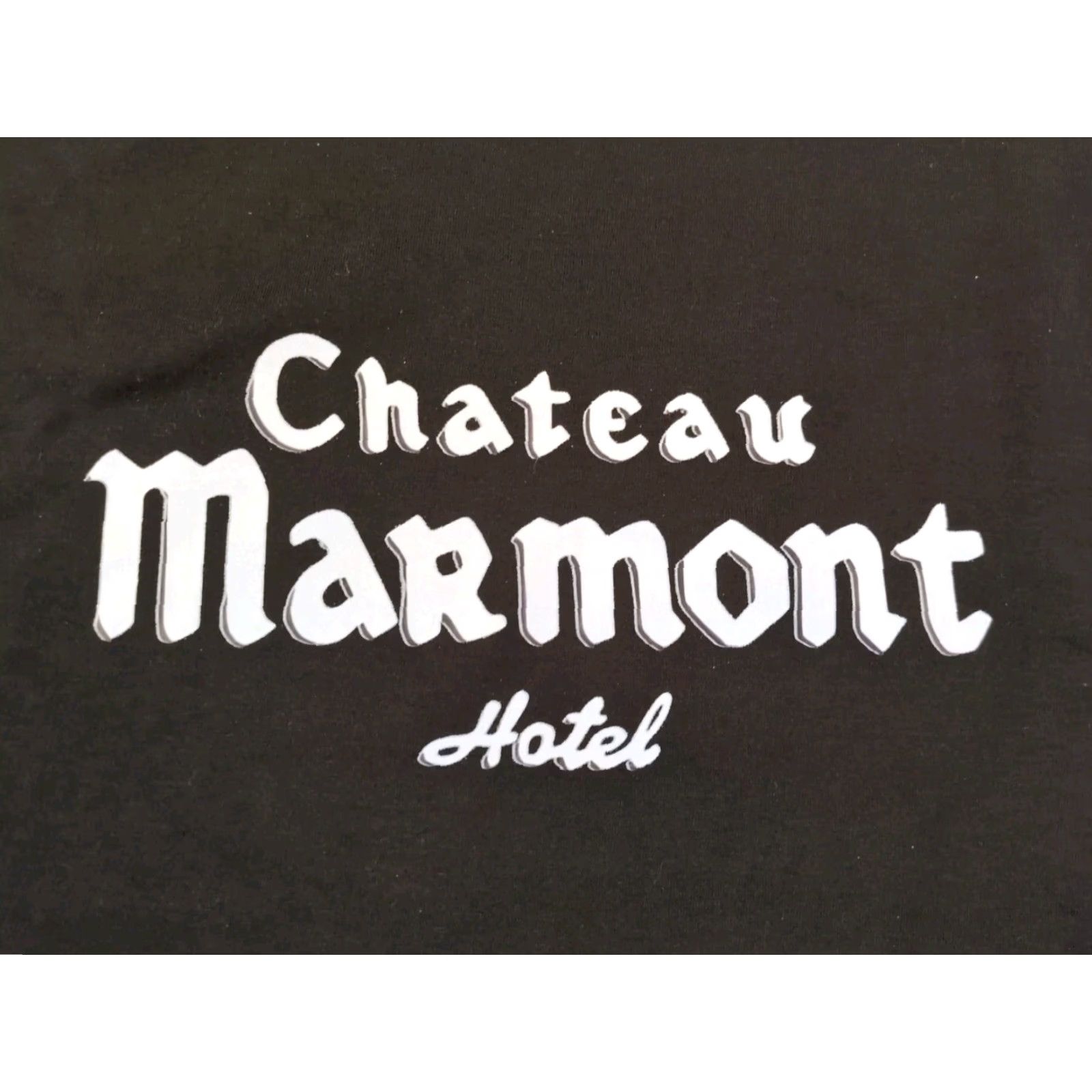Vintage VINTAGE Chateau Marmont Hotel T Shirt Large L Black 42" Chest Cotton 70s Art Band Beach California City Classic Designer Shirts Mens Womens Size US L / EU 52-54 / 3 - 4 Thumbnail
