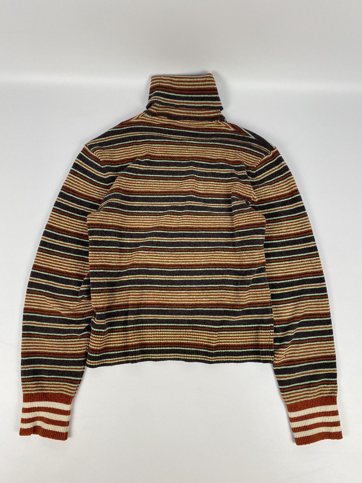 💥 Wales Bonner Adidas Striped Cropped Turtleneck Sweater Y2K
