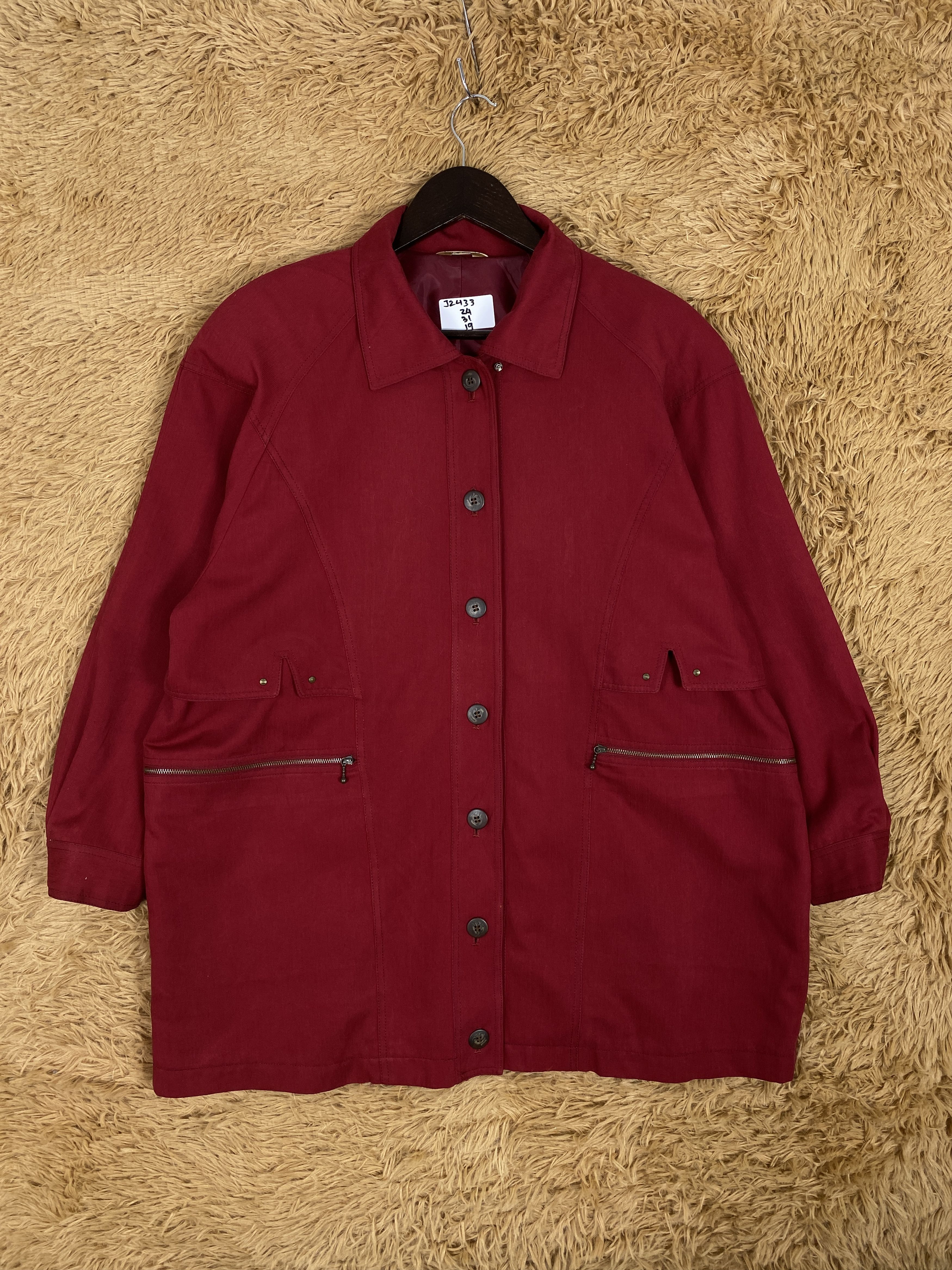 Japanese Brand Vintage Planer Button Long Jacket PJ2433 Size US M / EU 48-50 / 2 - 1 Thumbnail