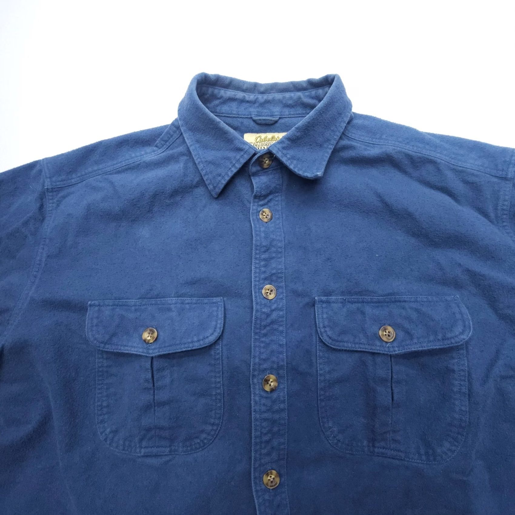 Vintage Cabela's Deerskin Soft Chamois Heavyweight Flannel Shirt Mens XL Tall Blue Button-Up Shirt XS? (Note: The placeholder is invalid) Size US XL / EU 56 / 4 - 6 Thumbnail