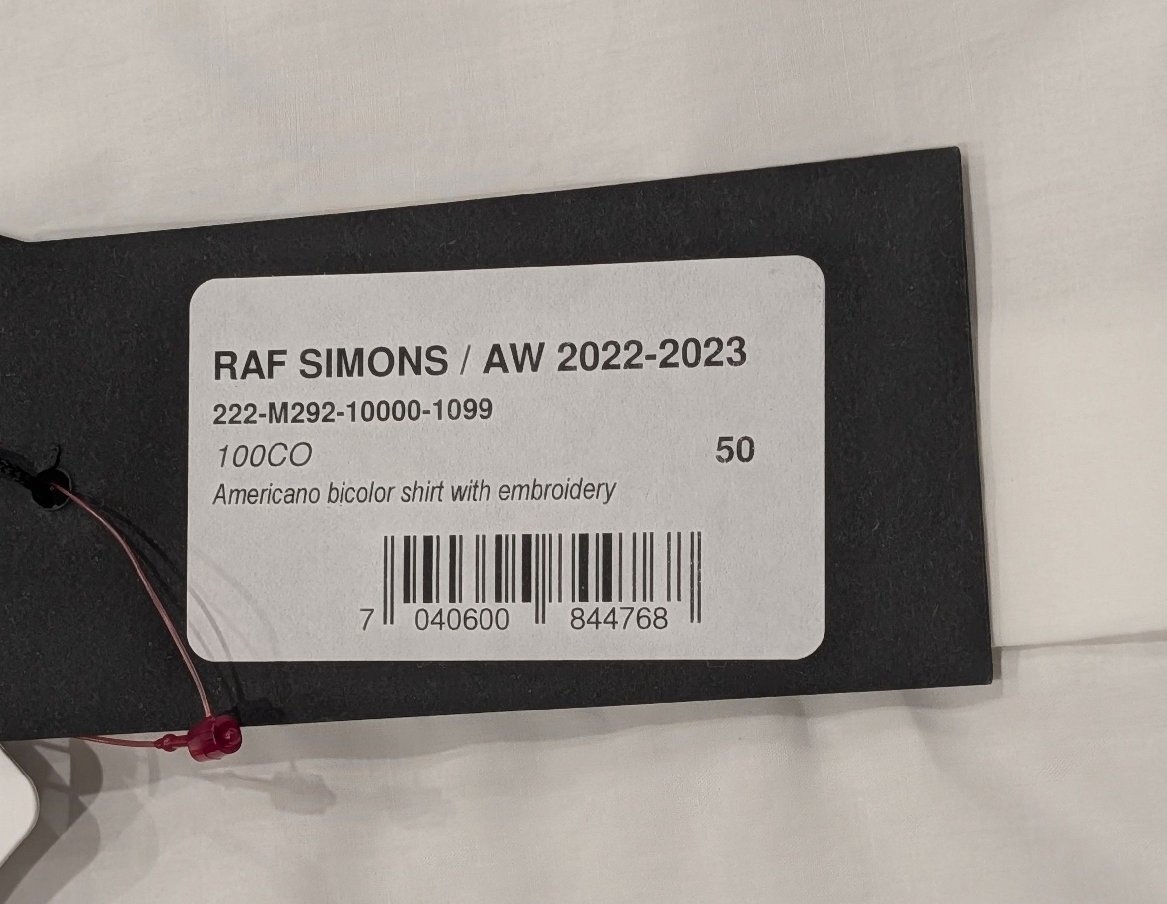 Raf Simons RAF SIMONS SS Button Up Shirt White/Black 50 Size US M / EU 48-50 / 2 - 9 Thumbnail
