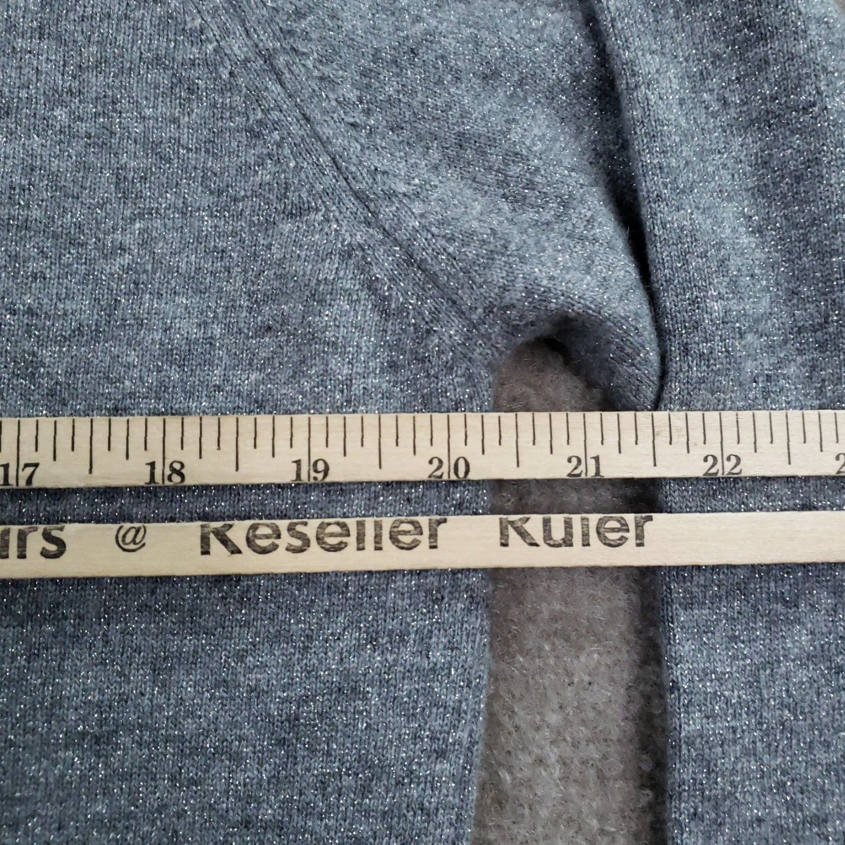Vintage McCulley’s Sweater Womens Medium Gray Knit Crewneck Pullover Cashmere Slim Knit Pullover Crew Neck Ladies Top Size M / US 6-8 / IT 42-44 - 3 Thumbnail