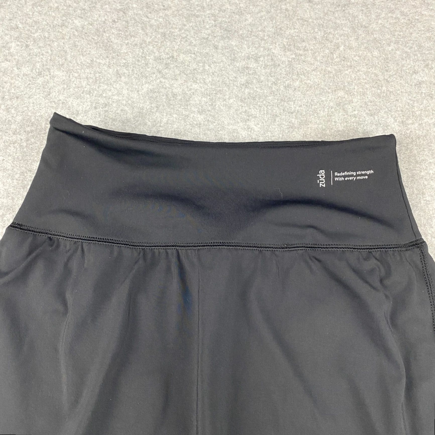 Vintage Zuda Leggings Womens Cropped Skirted 2XS Black Stretch Pockets Breathable Activewear Tennis Running Walking Dance Athleisure Modern Size 24" / US 00 / IT 34 - 4 Thumbnail