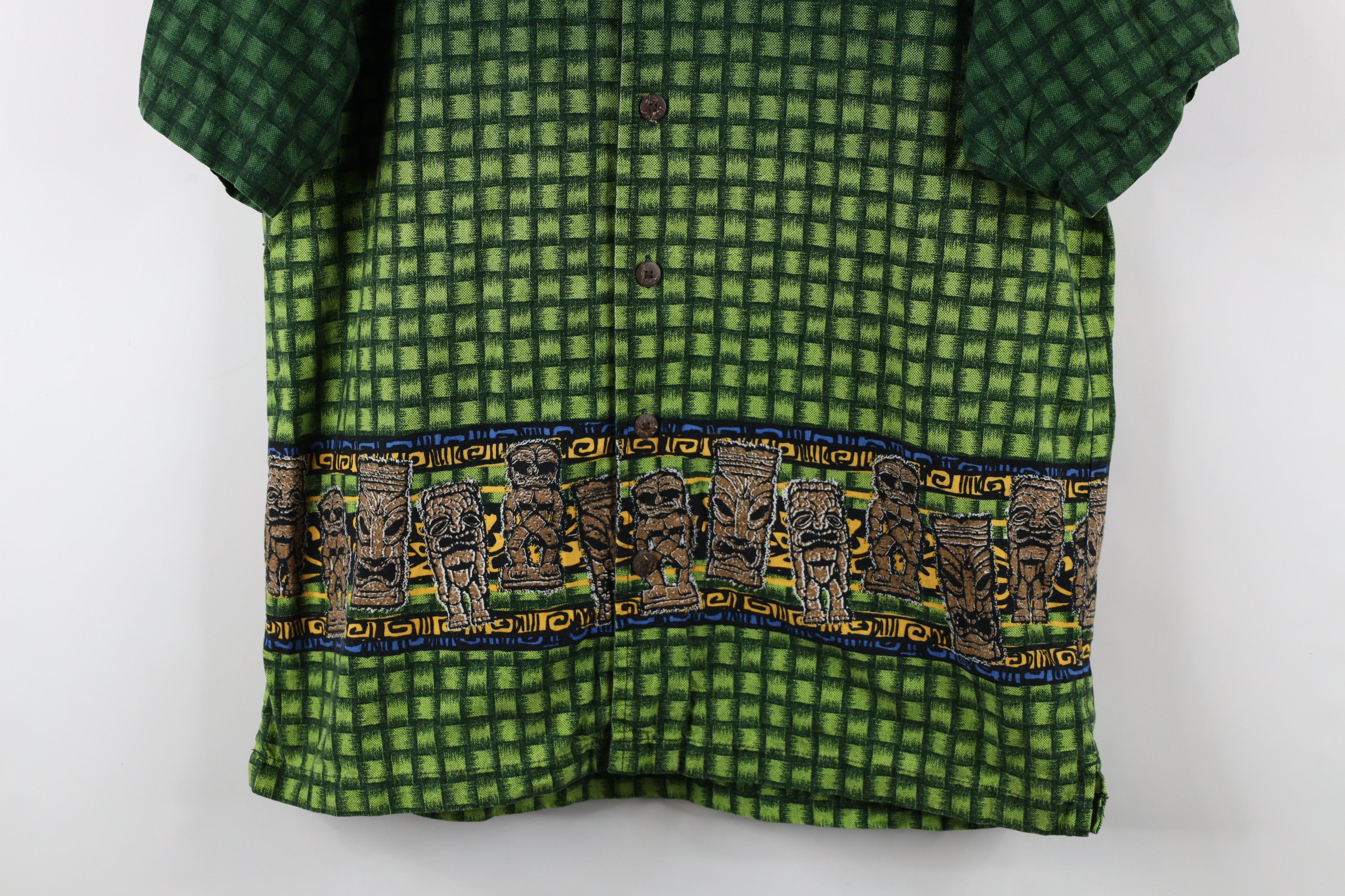 Vintage Vintage Y2K 90s Streetwear Collar Tiki Hawaiian Button Shirt Size US L / EU 52-54 / 3 - 3 Thumbnail
