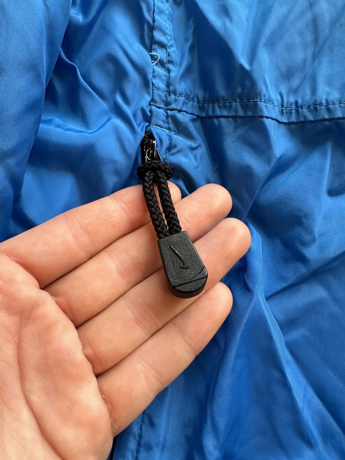 Nike × Vintage 90s Vintage Nike Nylon Retro Track Jacket Swoosh Logo Rare Size US XL / EU 56 / 4 - 8 Thumbnail