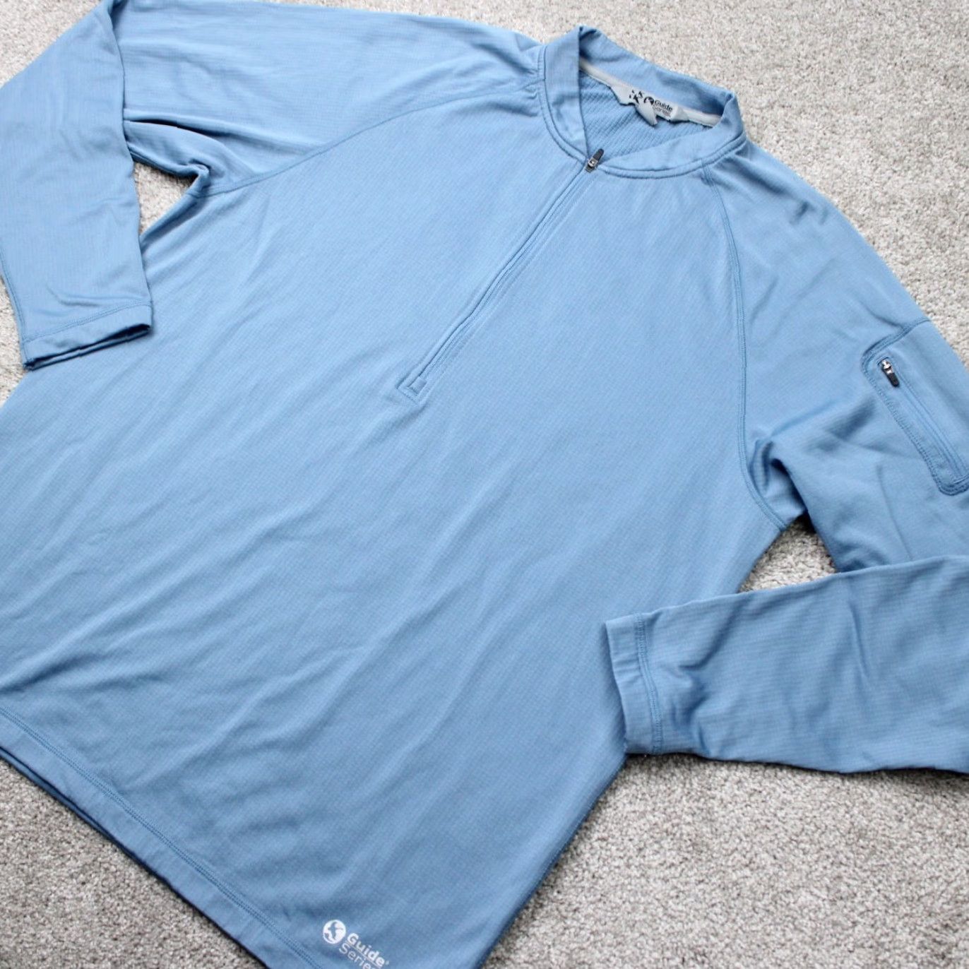 Vintage Cabela's Sweatshirt Mens Large Blue 1/4 Zip Pullover Polyester L/S Shirt Size US L / EU 52-54 / 3 - 3 Thumbnail