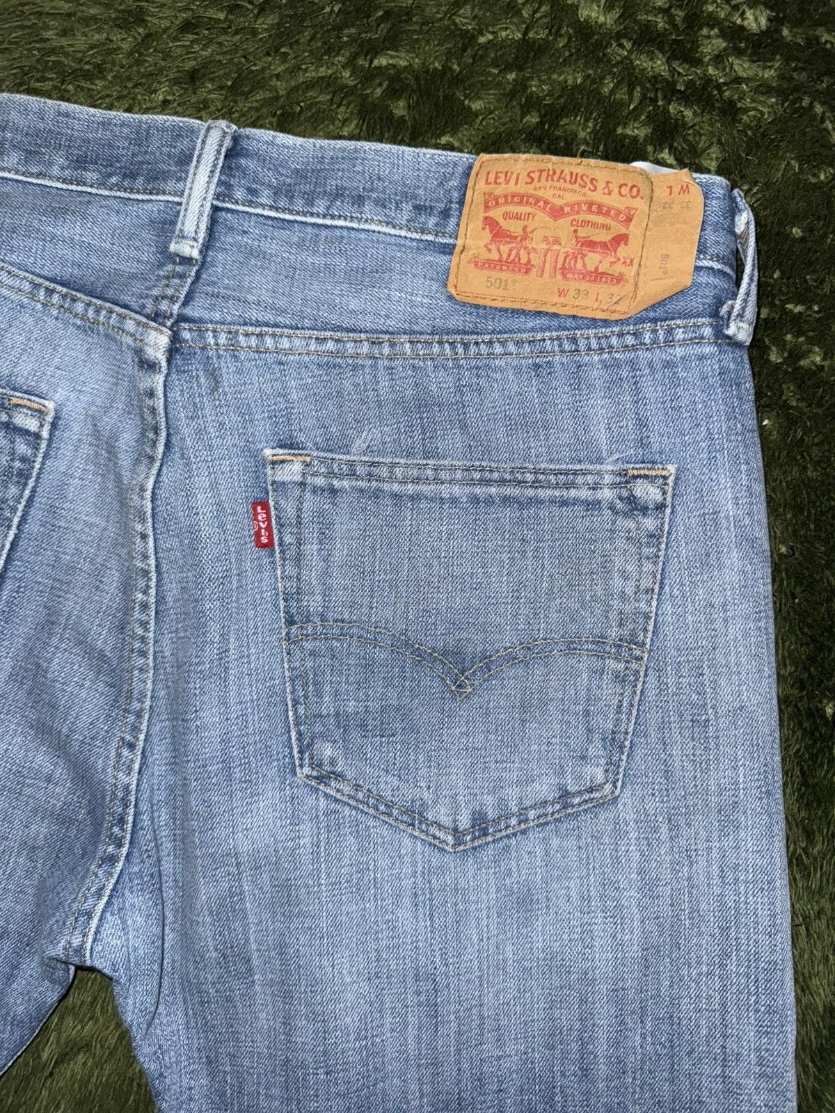 Levi's [W33/L32] Levi’s 501 Stone Wash Denim Pants Light Indigo Size US 33 - 9 Thumbnail