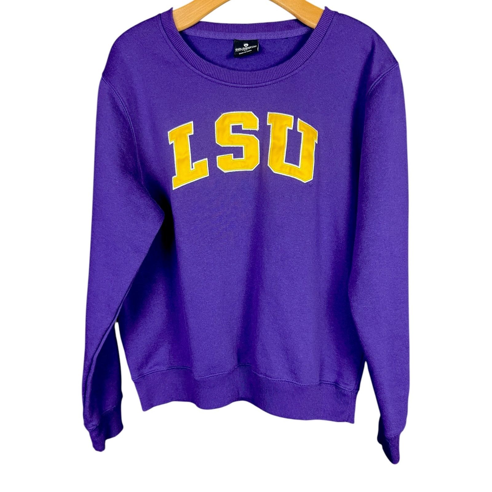 Colosseum Athletics LSU Louisiana State University Womens XL Crewneck Sweatshirt Size US XL / EU 56 / 4 - 6 Thumbnail