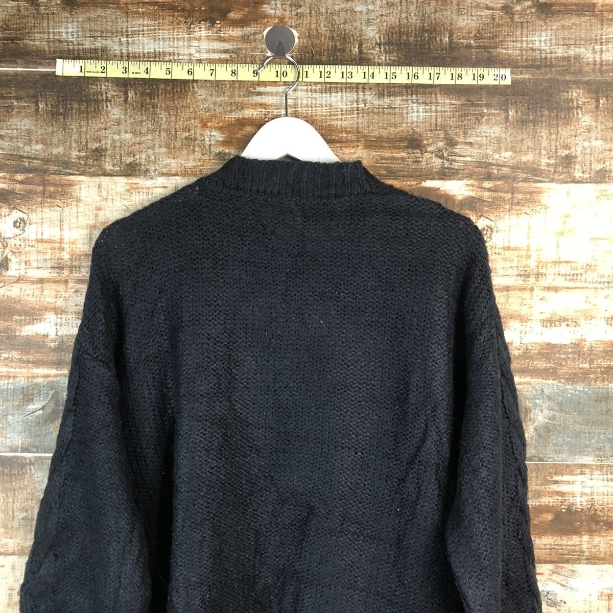 Homespun Knitwear Choco Raffine Black Cardigan Knitwear #A2356 Size XL / US 12-14 / IT 48-50 - 13 Thumbnail