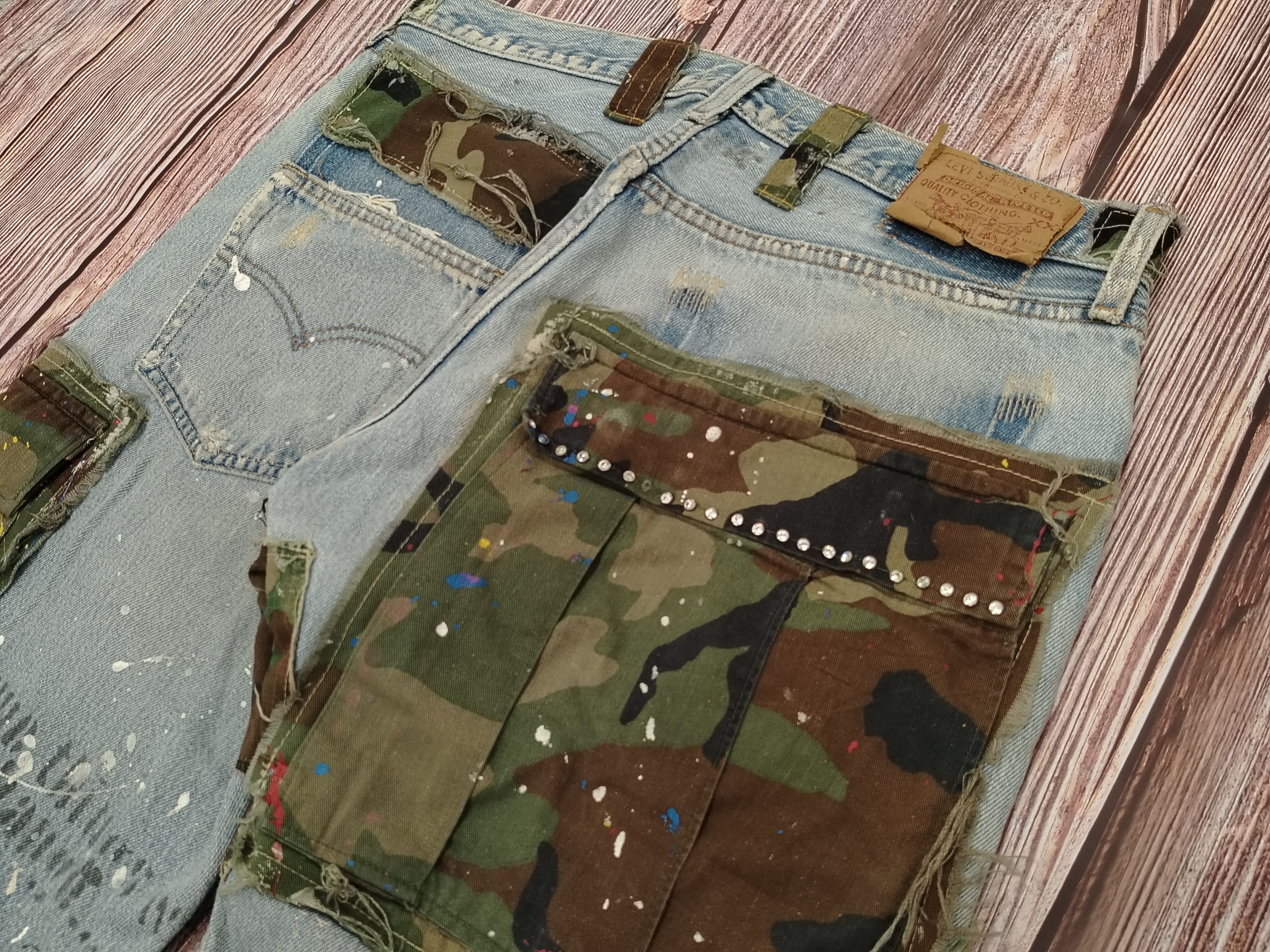 Levi's Levis 501 Jeans Vintage ARTWORK Army Size US 33 - 19 Thumbnail