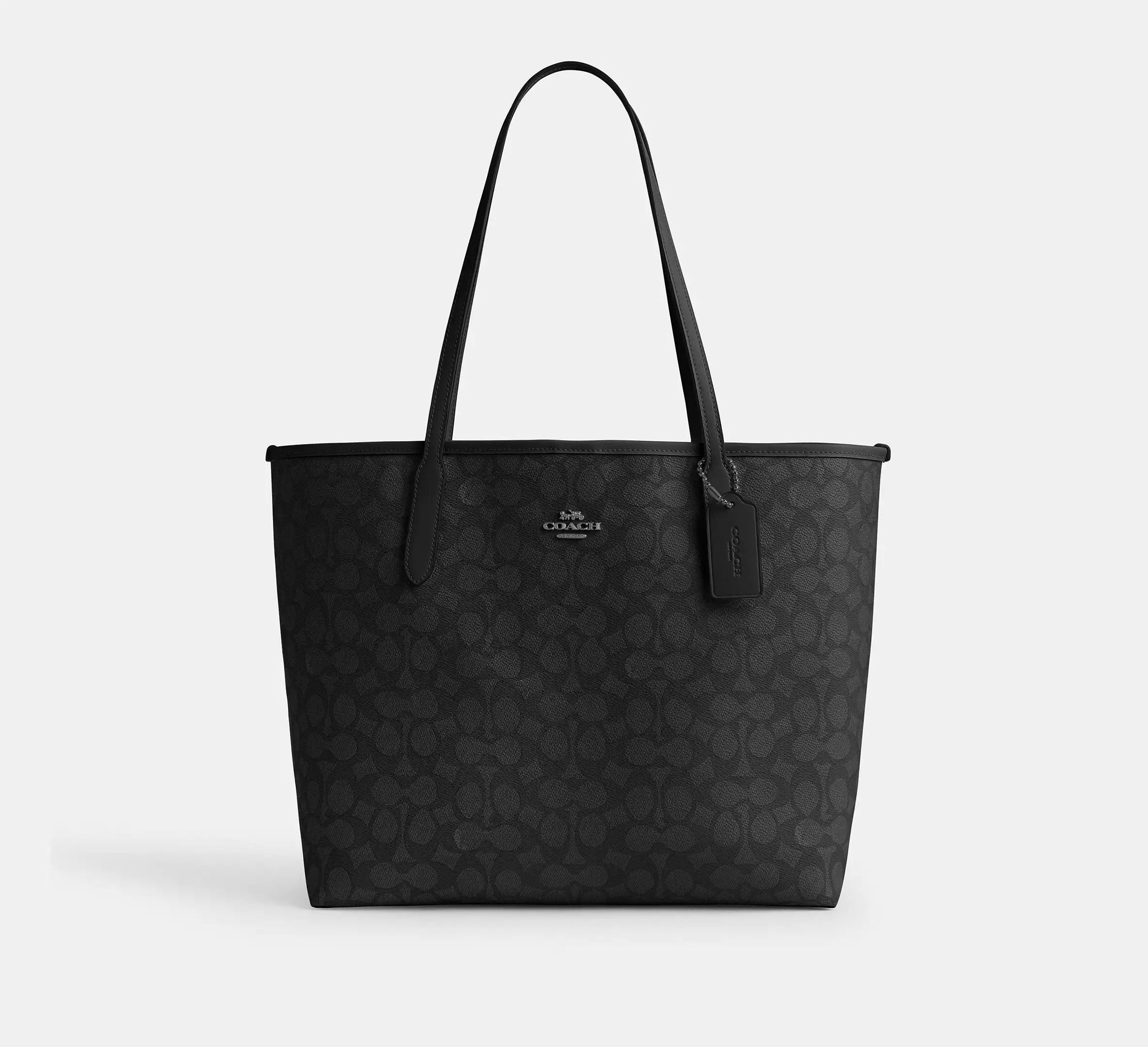 Coach City Tote Bag In Signature Canvas CV976 Size ONE SIZE - 7 Thumbnail
