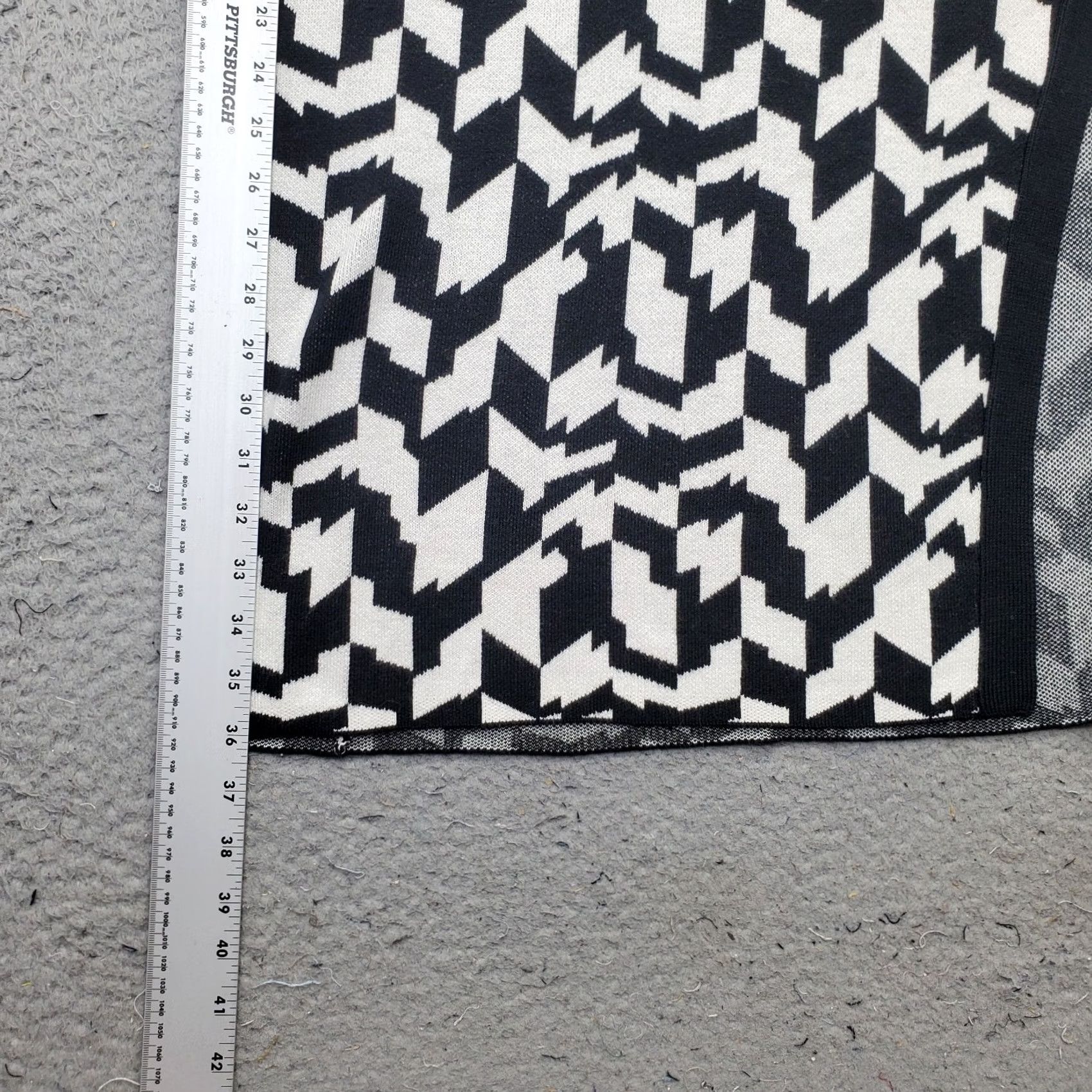 Vintage Future Collective Midi Wrap Skirt Womens 2X Geometric Knitted Slit Pull On Size 40" / US 18 - 3 Thumbnail