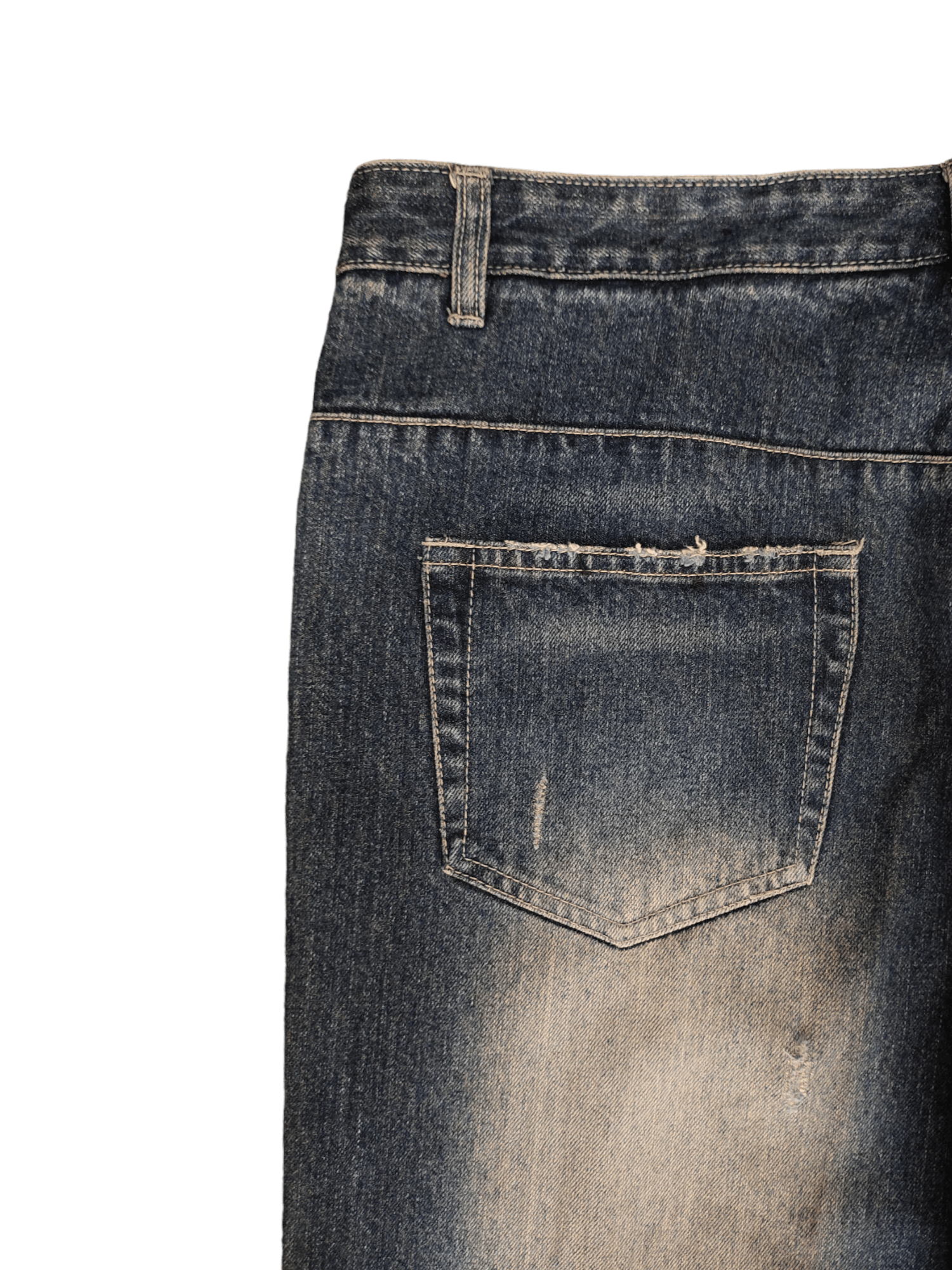 Hysteric Glamour Baggy Jeans Industrie Sand Wash Ripped Denim Wide Loose Y2k Size US 37 - 15 Thumbnail