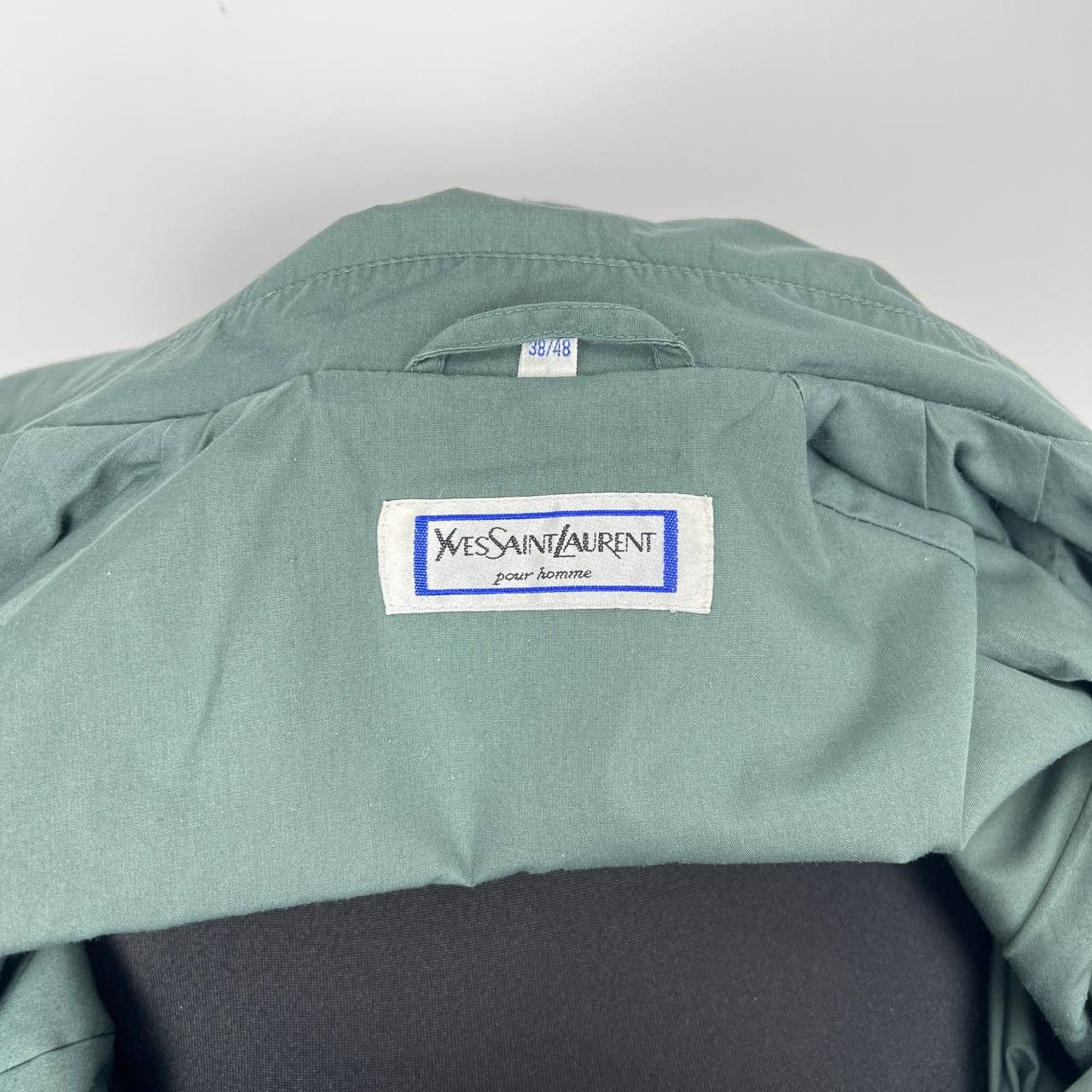Yves Saint Laurent Vintage Yves Saint Laurent Green Doubl Breasted Trench Size US M / EU 48-50 / 2 - 20 Thumbnail