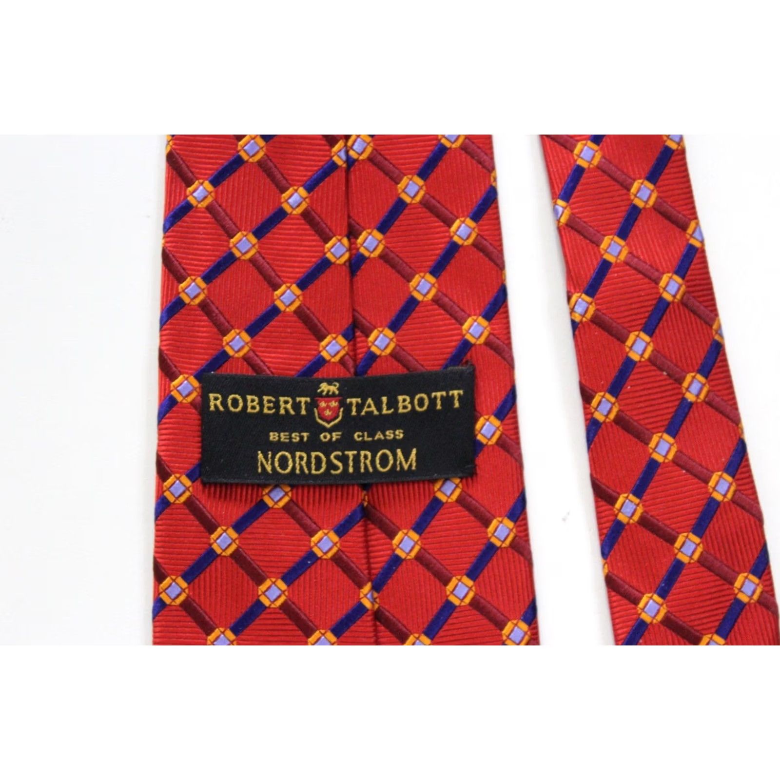 Robert Talbott Robert Talbott Best Of Class Bold Silk Power Blue Red Tie NECK TIE Size ONE SIZE - 4 Thumbnail