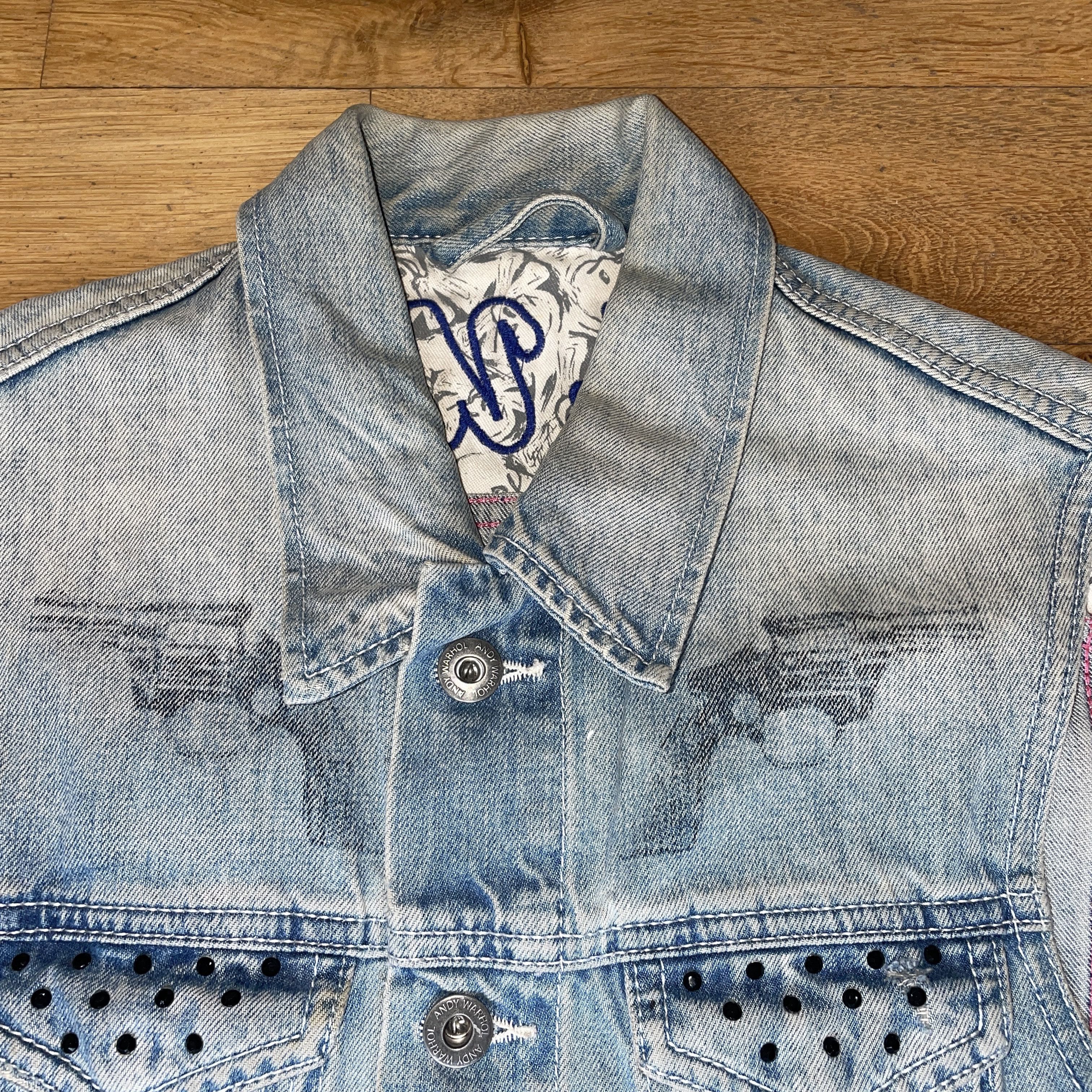 Andy Warhol Andy Warhol Women's Denim Biker Jacket Fashionable Size Xs Size XS / US 0-2 / IT 36-38 - 6 Thumbnail