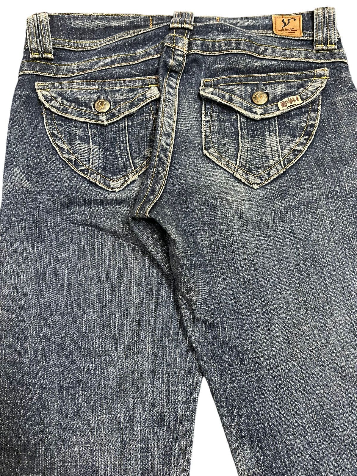 Hysteric Glamour Vintage Japanese Brand Blue Faded Wash Style Bootcut Jeans Size 28" / US 6 / IT 42 - 6 Thumbnail