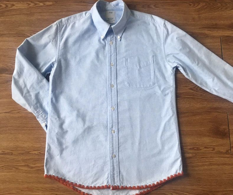 Visvim Unique Blue Woven Shirt with Contrast Design Size US S / EU 44-46 / 1 - 1 Thumbnail