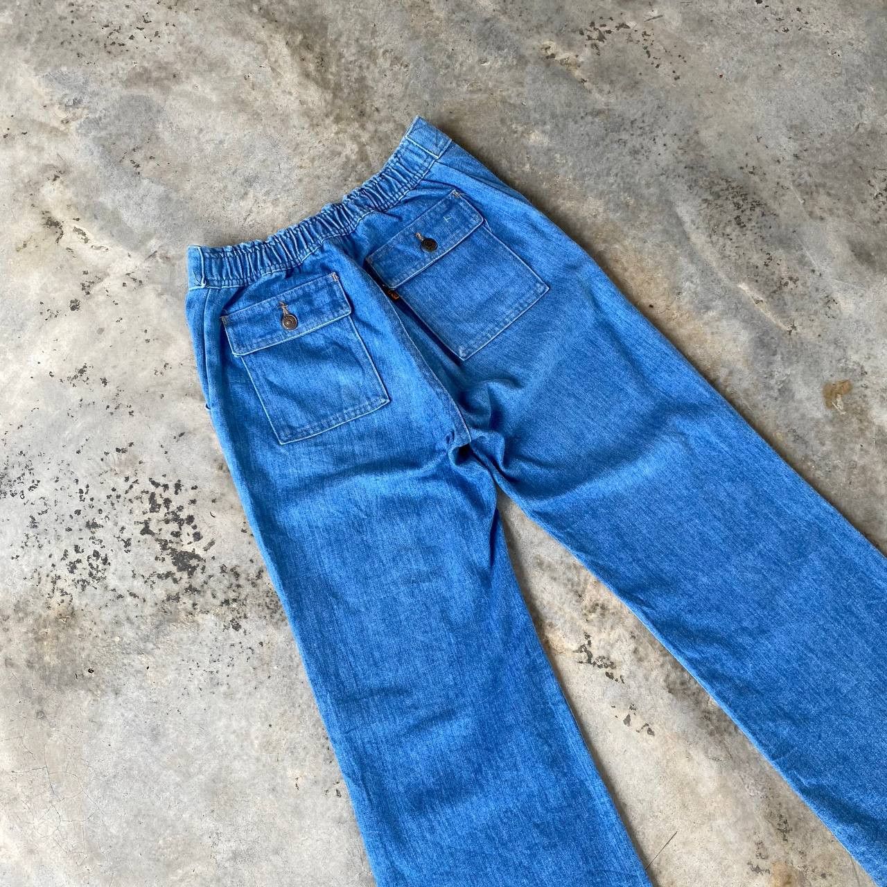 Levi's Vintage Clothing RARE 70S LEVIS 648 FLARE DENIM ORANGE TAG ZIP TALON Size US 29 - 9 Thumbnail