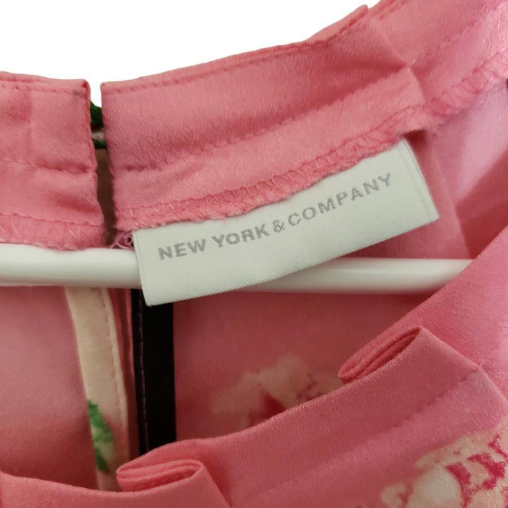 Designer CT205 New York & Company Ladies Floral Blouse XS Size XS / US 0-2 / IT 36-38 - 2 Thumbnail