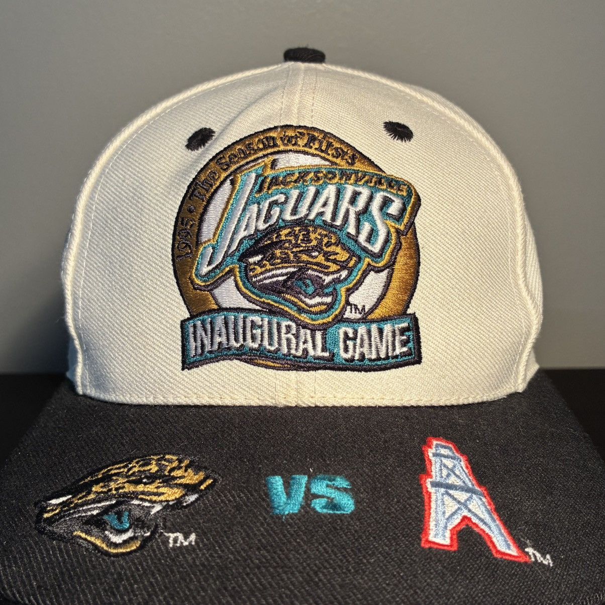 Logo Athletic Jacksonville Jaguars Vs Houston Oilers Inaugural Game Hat Size ONE SIZE - 2 Thumbnail
