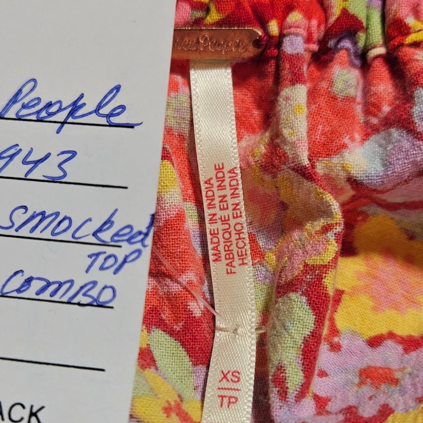 Free People NWT Free People James Smock Crop Top Sz. XS [0-2] Poppy Size XS / US 0-2 / IT 36-38 - 5 Thumbnail