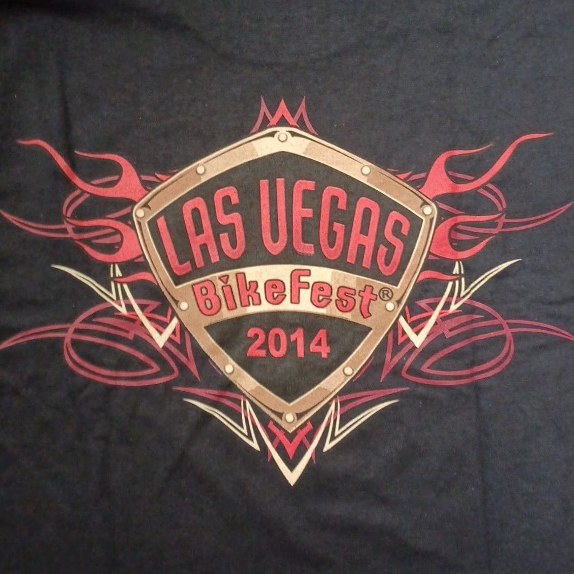 Gildan Gildan Ultra Cotton T-Shirt Mens XXXL Black Bike Fest Las Vegas 2014 Front Back Graphic Motorcycle Front Back Graphic Size US XXL / EU 58 / 5 - 2 Thumbnail