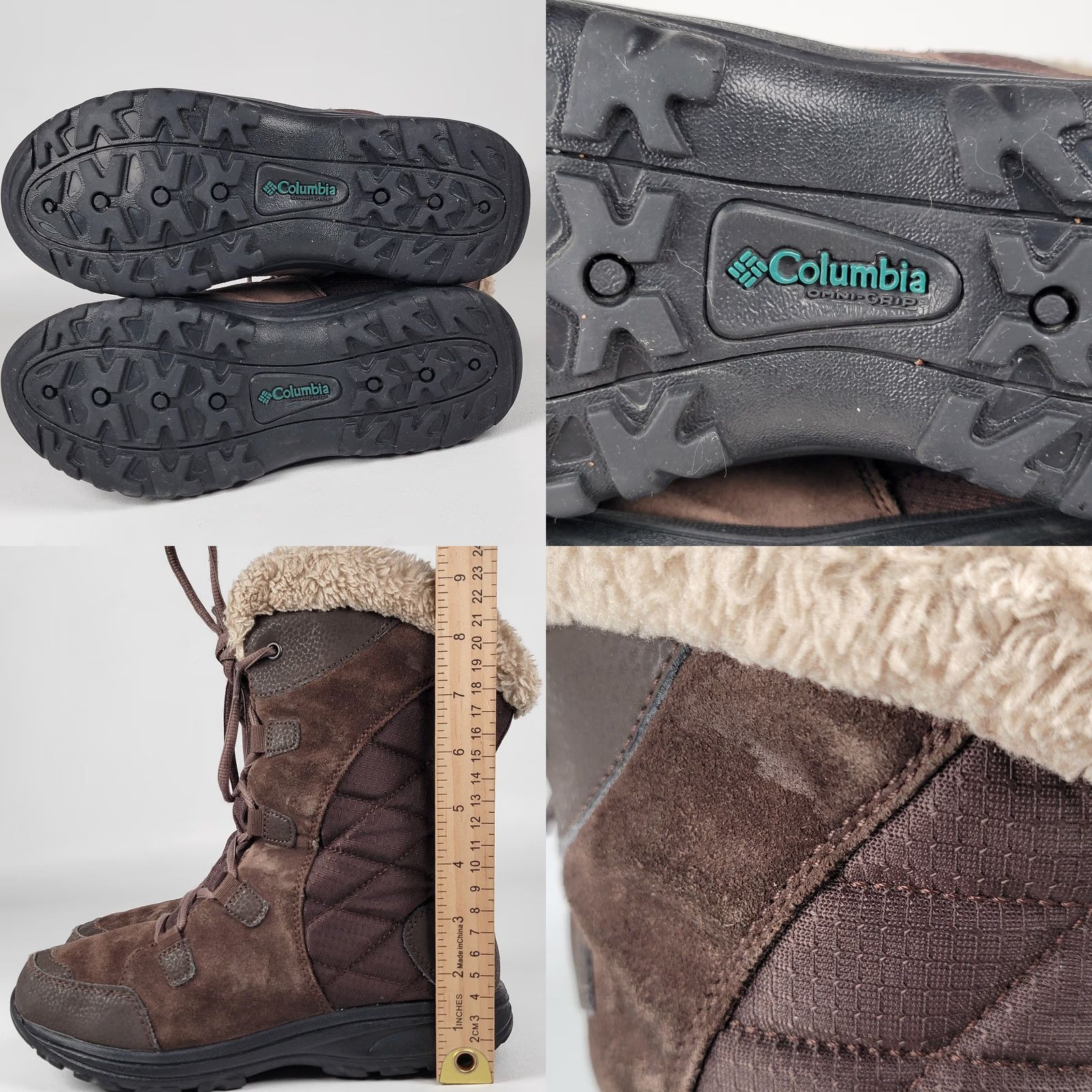 Vintage Columbia Women's Ice Maiden II Boot Size 7 Waterproof Lace Up Brown Leather Size US 7 / IT 37 - 8 Thumbnail