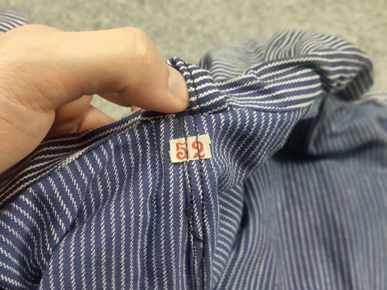 Vintage Vintage 60's French sanforized work striped Chore Jacket Size US L / EU 52-54 / 3 - 15 Thumbnail