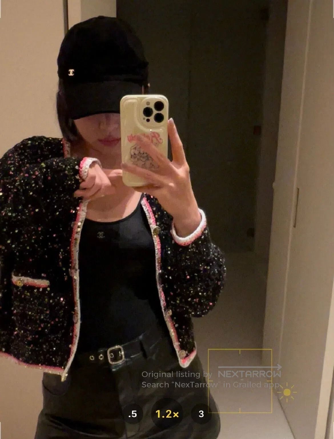 Chanel Chanel 24C Black Sequin Knit Cardigan. Size S / US 4 / IT 40 - 8 Thumbnail