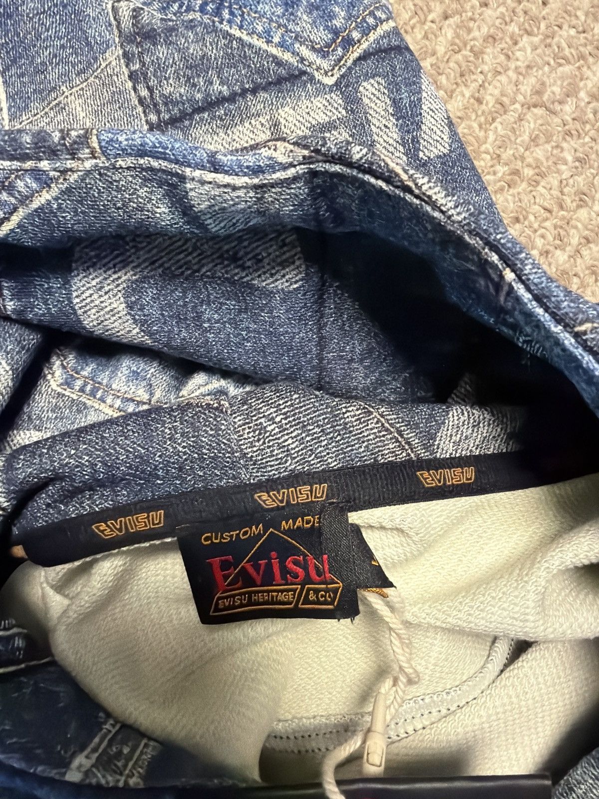 Evisu Evisu All Over Print Hoodie Size US L / EU 52-54 / 3 - 3 Thumbnail