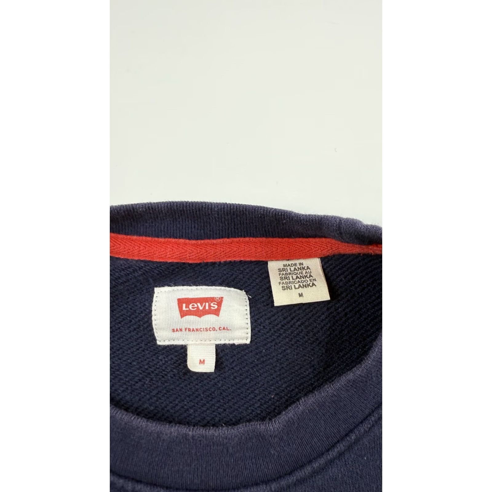 Levi's Levi's Sweatshirt Mens Medium Crew Neck Pullover Colorblock Navy Red White Size US M / EU 48-50 / 2 - 4 Thumbnail
