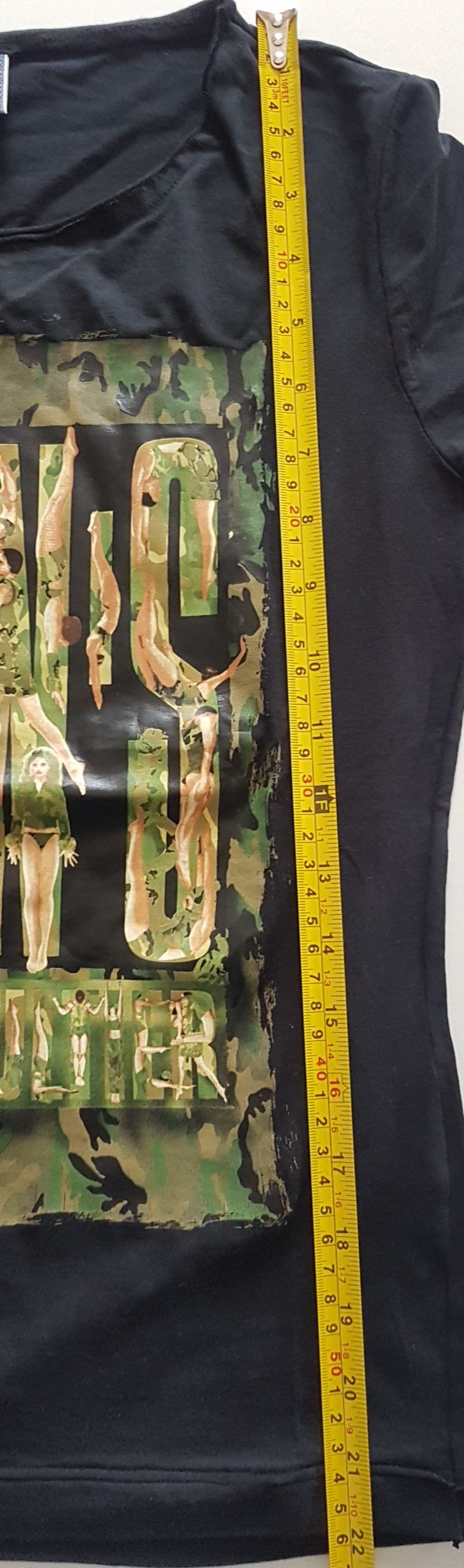 Jean Paul Gaultier Camouflage and lettering black t-shirt Size S / US 4 / IT 40 - 8 Thumbnail