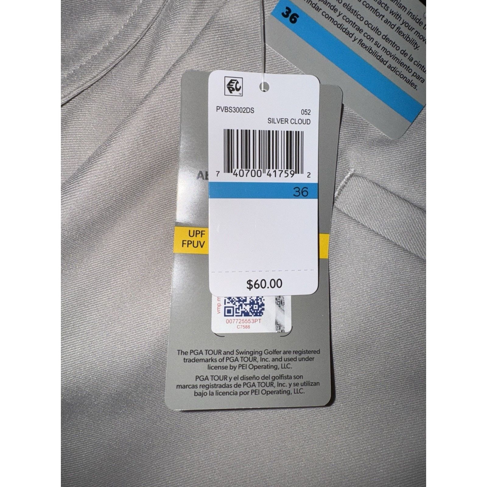 PGA Tour PGA TOUR Men's 9" Golf Shorts Expandable Waist 36” Size US 36 / EU 52 - 3 Thumbnail