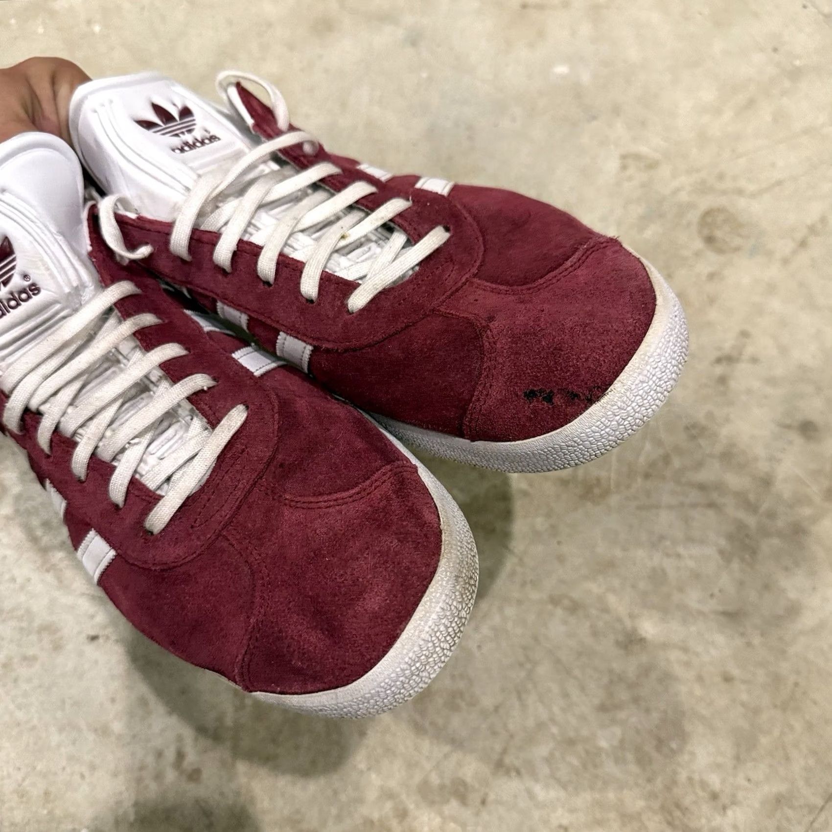 Adidas ADIDAS Gazelle Collegiate Suede Sneaker Men Size 13.5 Burgundy White Sole B41645 Size US 14 / EU 47 - 4 Thumbnail