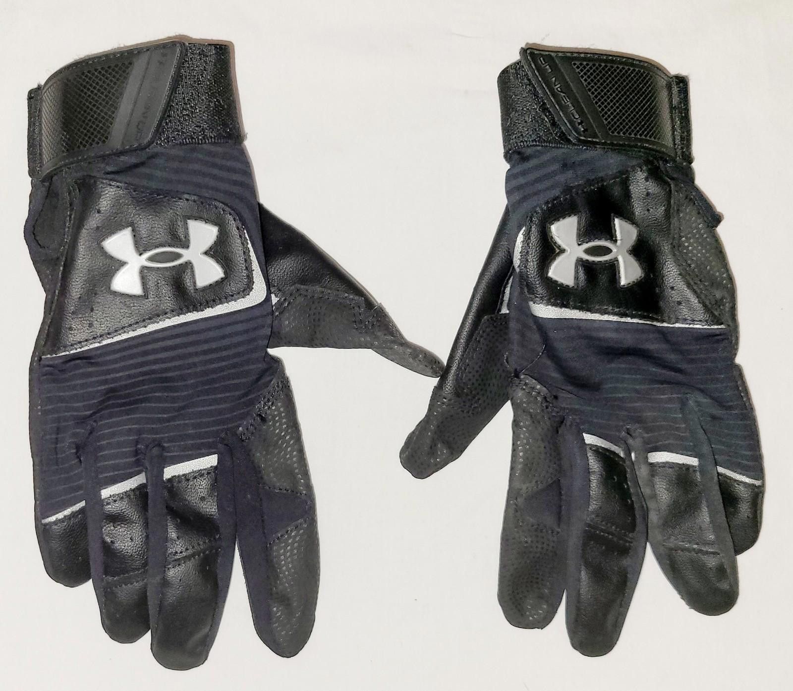Under Armour Under Armor youth black batting gloves; blk. pair Size ONE SIZE - 1 Thumbnail