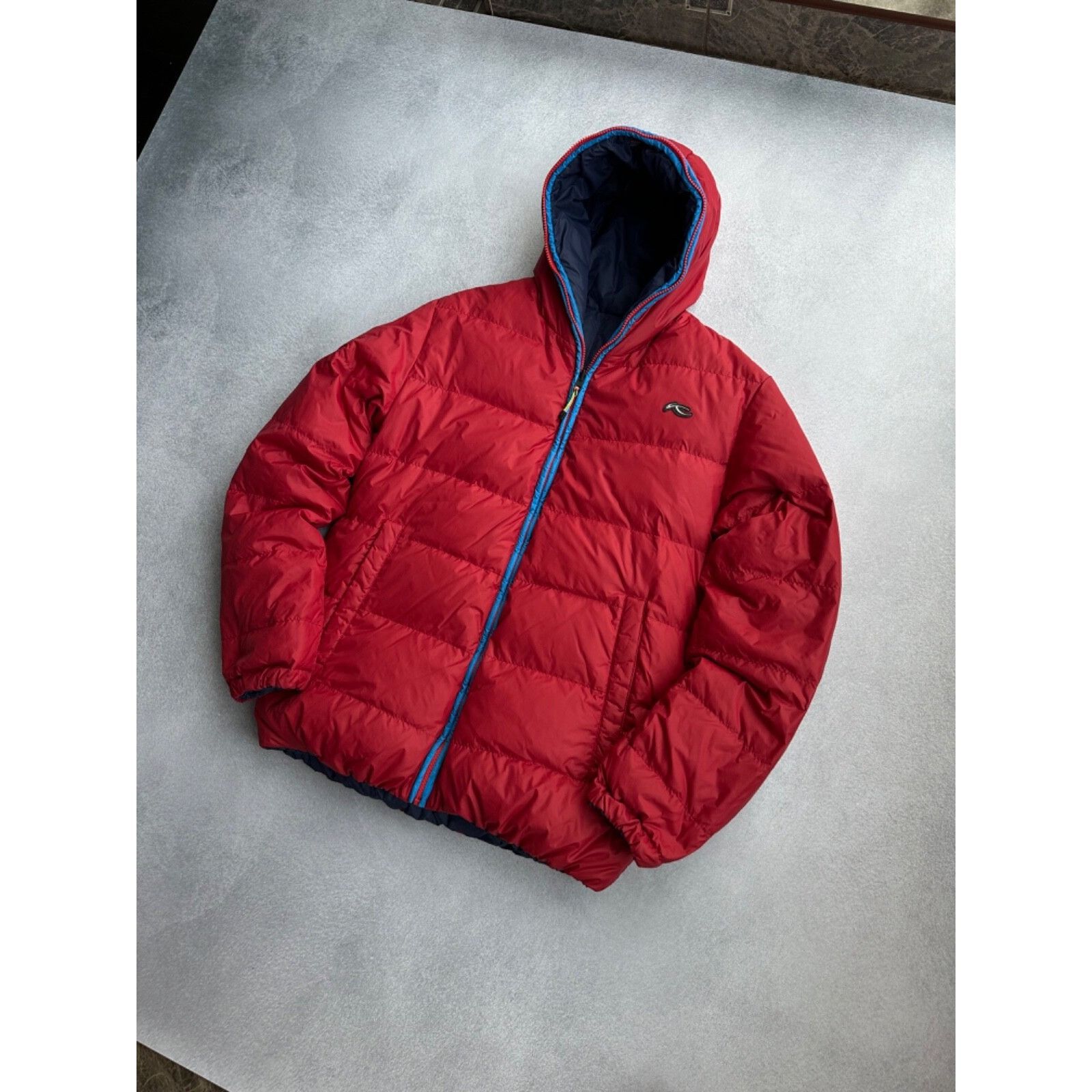 KJUS VTG Kjus Reversible Down Puffer Jacket Red / Navy Size US M / EU 48-50 / 2 - 2 Thumbnail