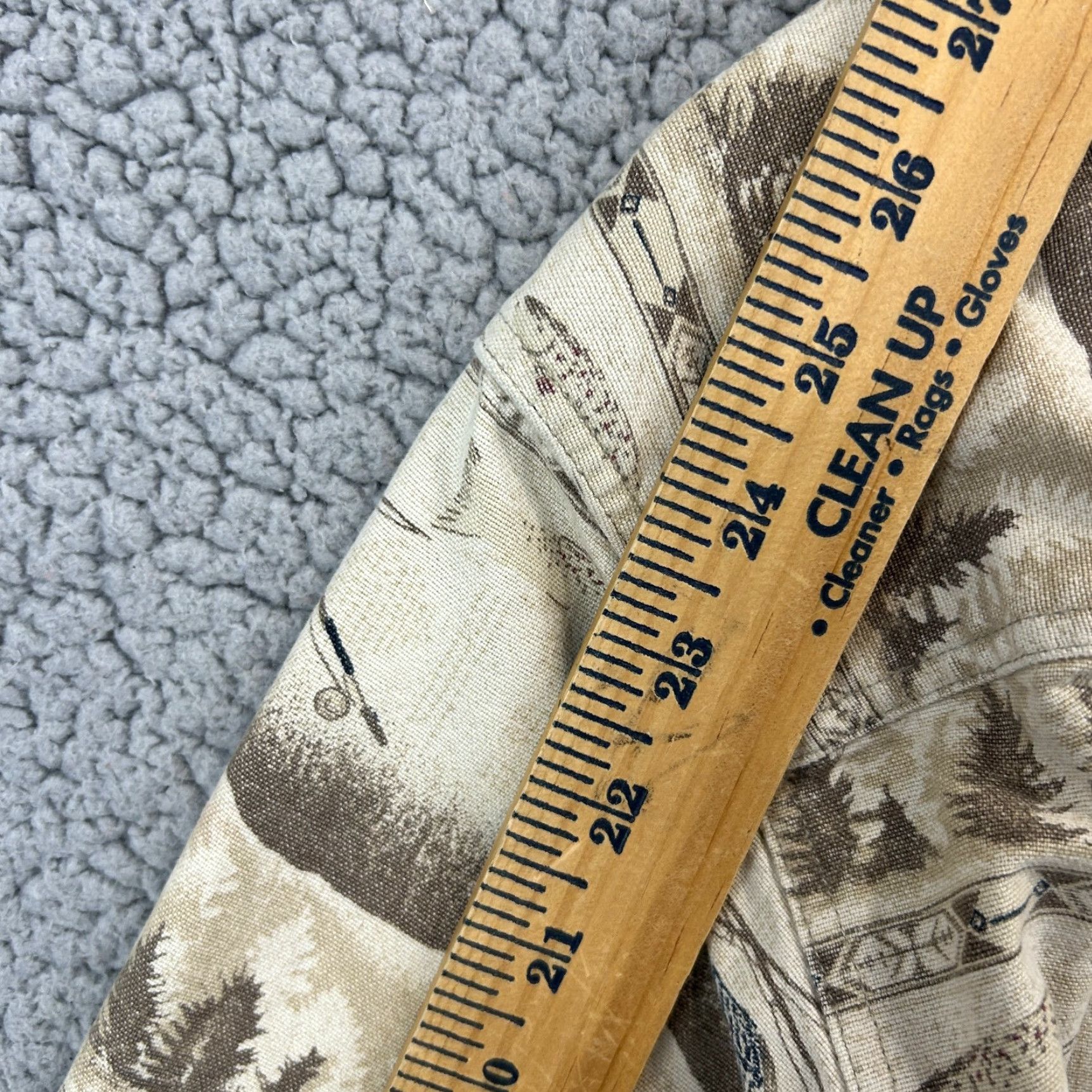 Vintage VINTAGE Woolrich Shirt Mens 2XL Flannel Beig e Plaid Cotton Long Sleeve Button-Up Collared Casual Outdoor Fish Theme Size US XXL / EU 58 / 5 - 7 Thumbnail
