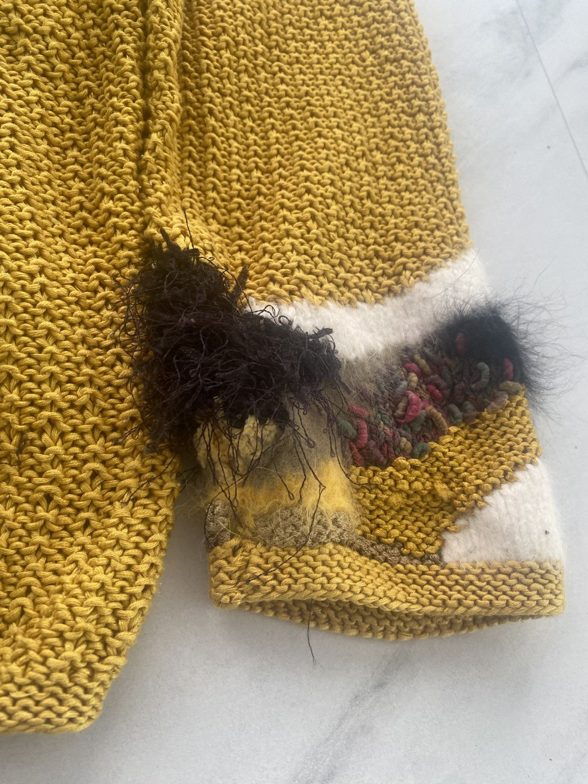 Aran Isles Knitwear × Vintage Coloured cable knitted sweater v neck cardigan Size M / US 6-8 / IT 42-44 - 7 Thumbnail