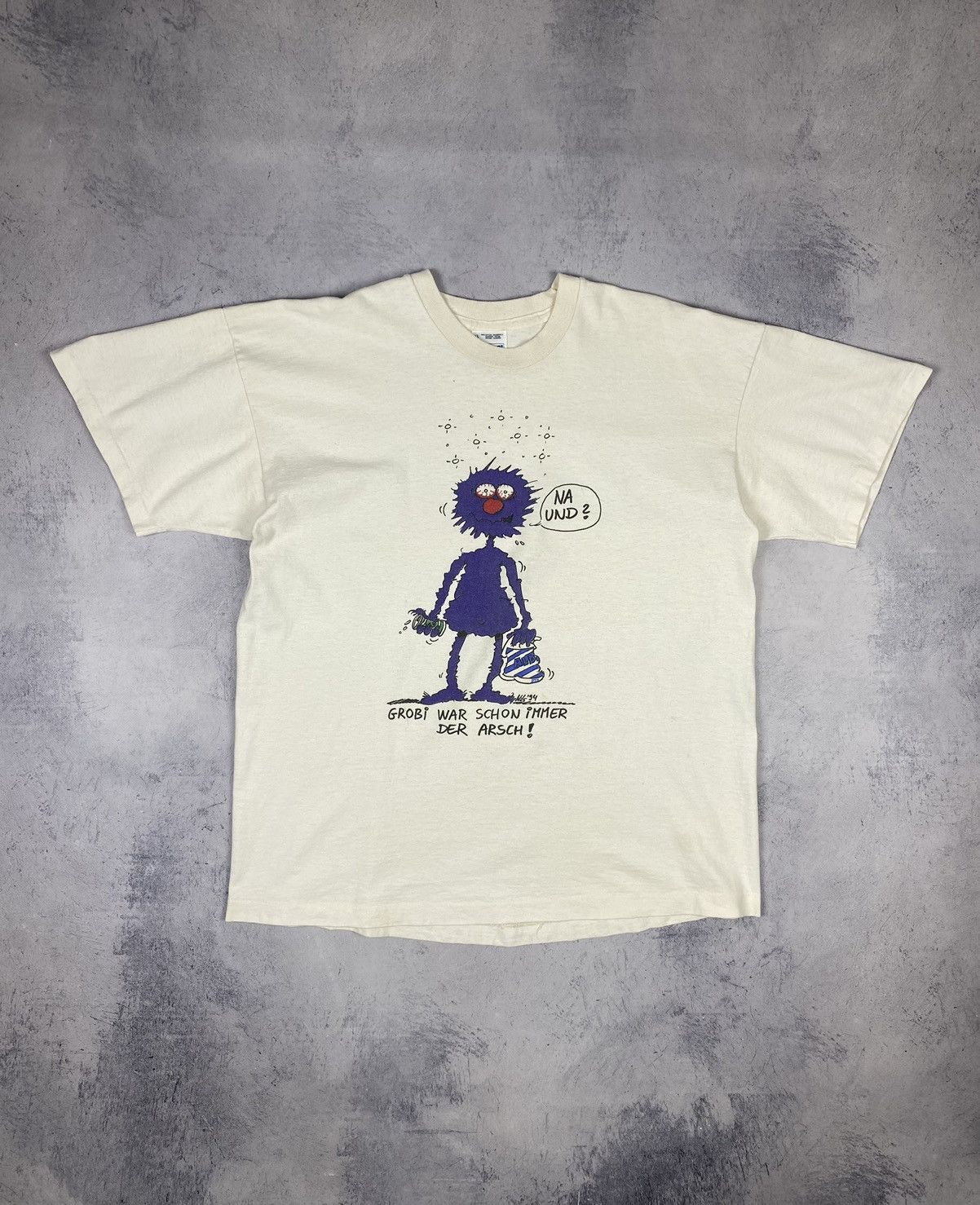 Vintage Vintage 90’s Sesame Street Grover Parody Drunk T-Shirt nin Size US XL / EU 56 / 4 - 2 Thumbnail