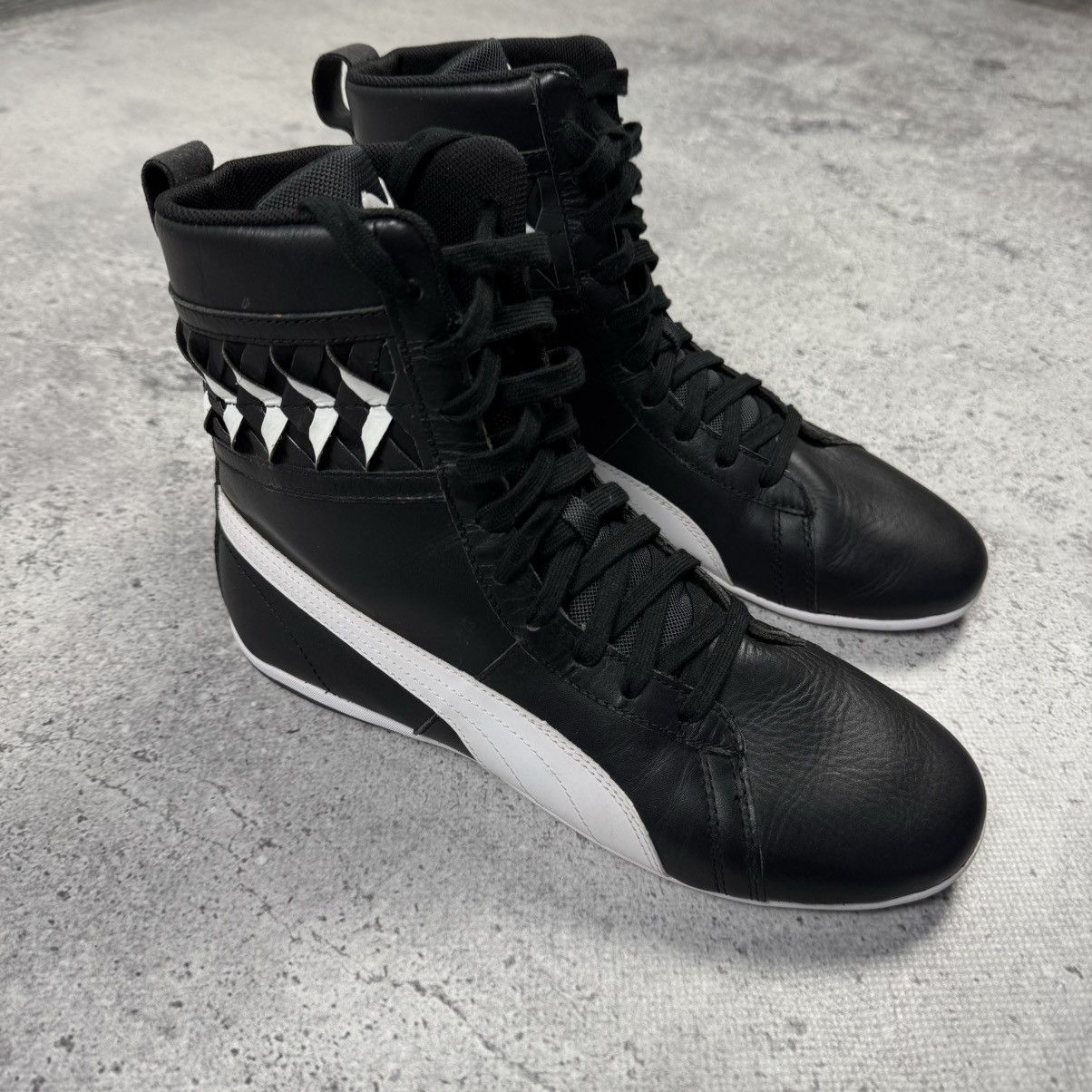 Puma × Vintage Crazy Puma Y2K Hi Top Sneakers Boxing Shoes Boots Size US 9 / IT 39 - 3 Thumbnail