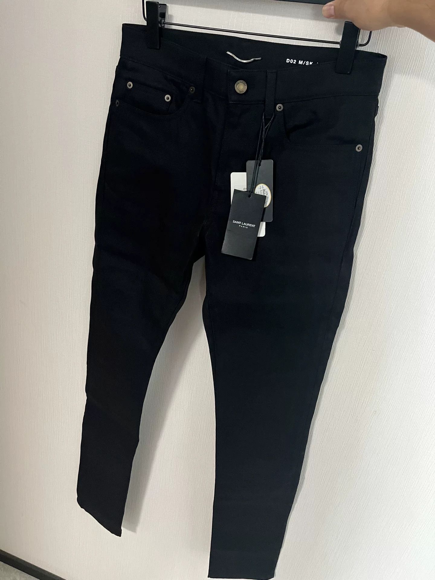 Saint Laurent Paris Saint Laurent D02 Slim Fit Black Jeans Size US 30 / EU 46 - 1 Thumbnail
